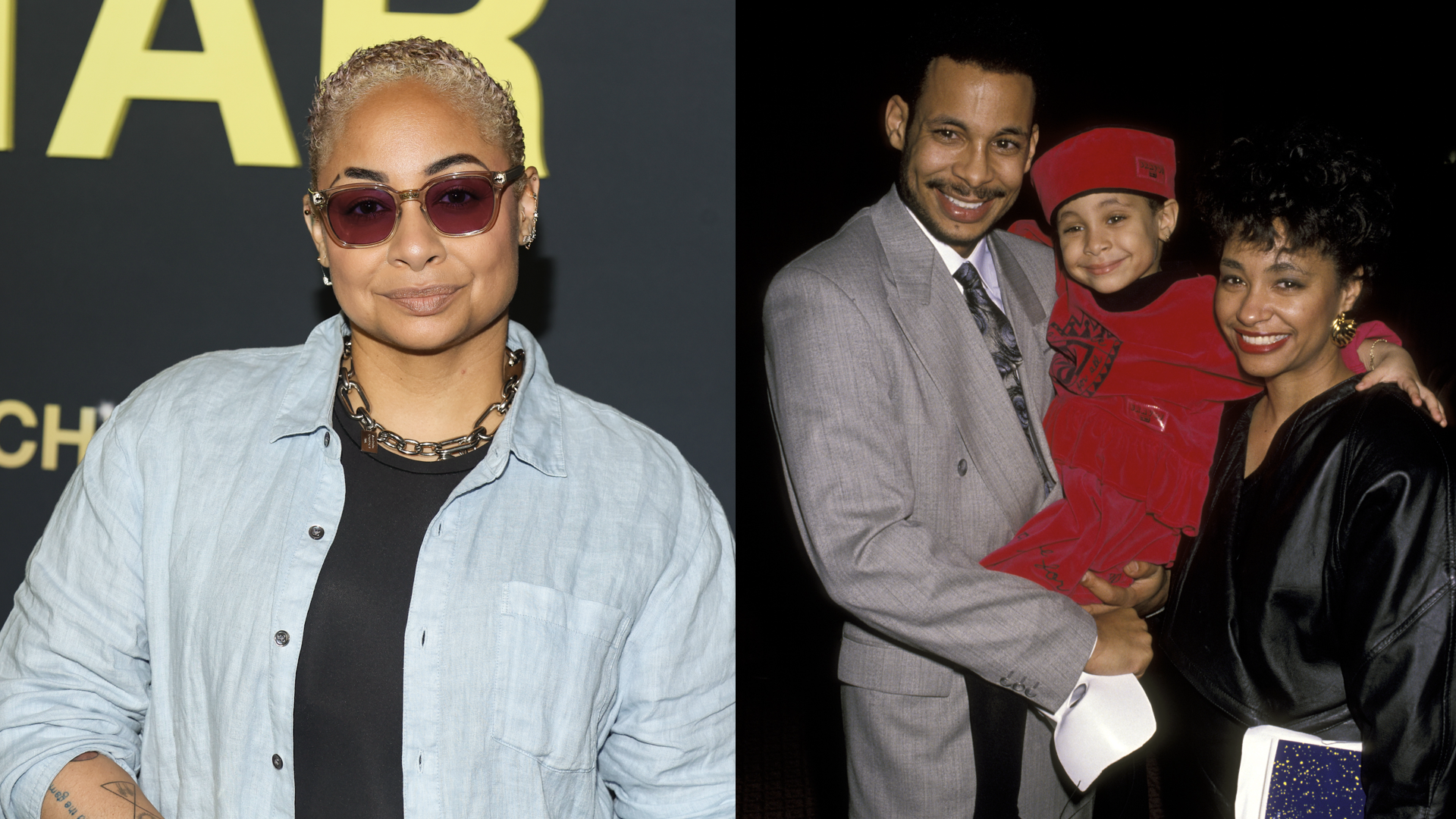 Raven-Symoné at the Child Star - LA Special Screening held at the NeueHouse Hollywood on September 12, 2024 in Los Angeles, California/Raven Symone, Mom Lydia Gaulden, and Dad Christopher Pearman
