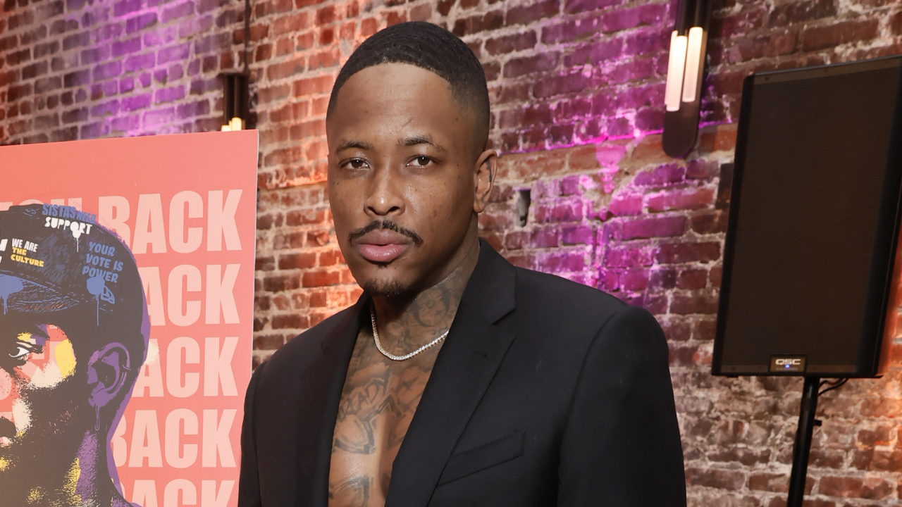 YG attends The Push Back Against Project 2025 hosted by Taraji P. Henson, Meagan Good and Maurice Mitchell at The Gathering Spot on September 30, 2024 in Los Angeles, California