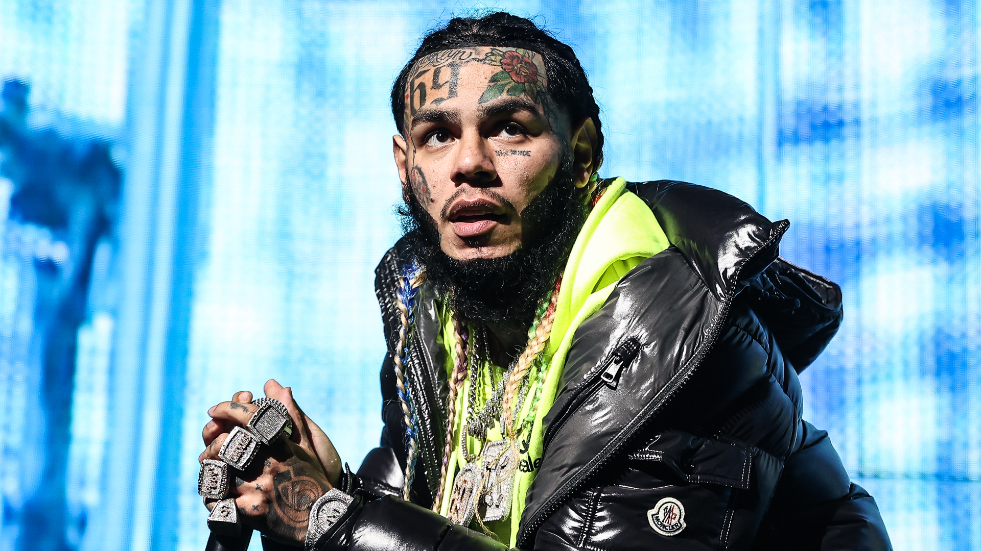 6ix9ine performs during the MiamiBash 2021 6ix9ine performs during the MiamiBash 2021.