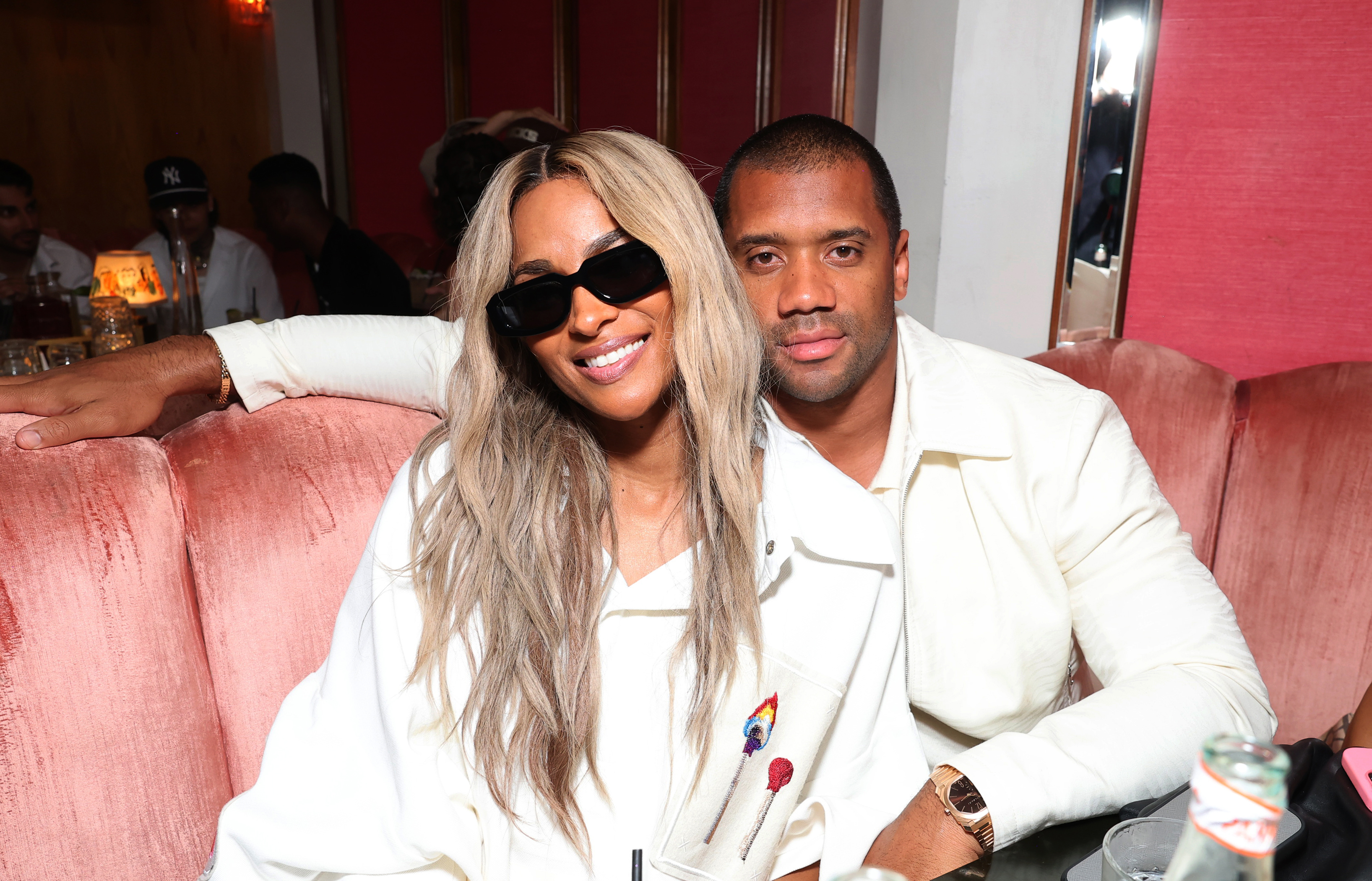 WEST HOLLYWOOD, CALIFORNIA - JULY 11: Ciara (L) and Russell Wilson at the Serena Williams' 2024 ESPY Awards After-Party at Delilah on July 11, 2024 in West Hollywood, California.