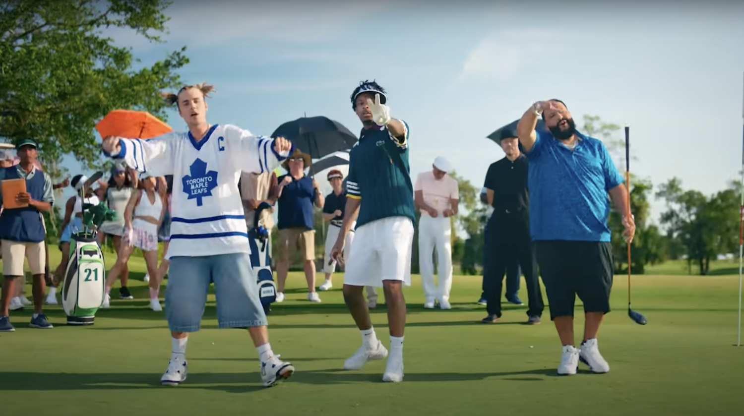Justin Bieber, 21 Savage, and DJ Khaled
