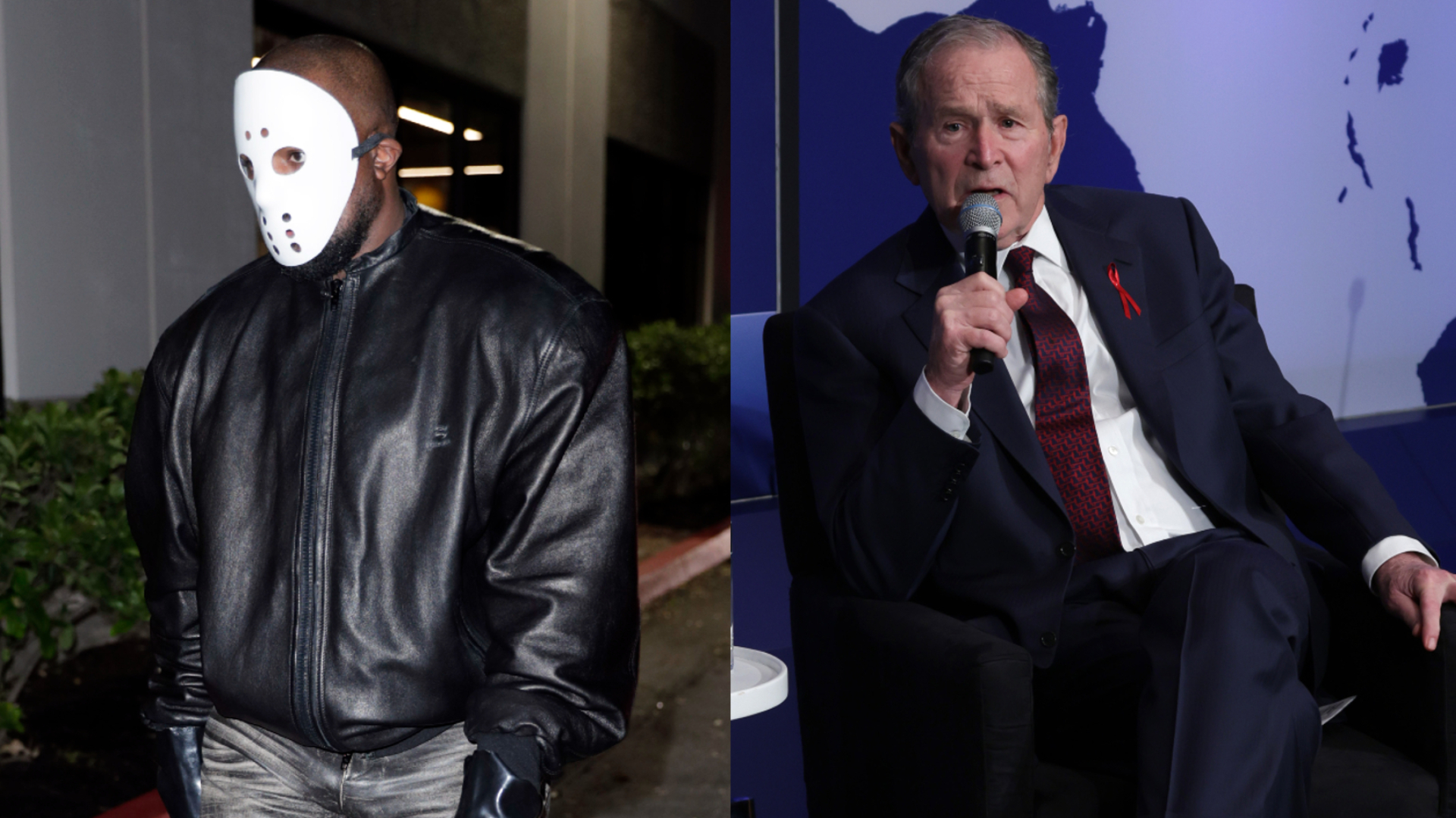 Ye and Bush pictured