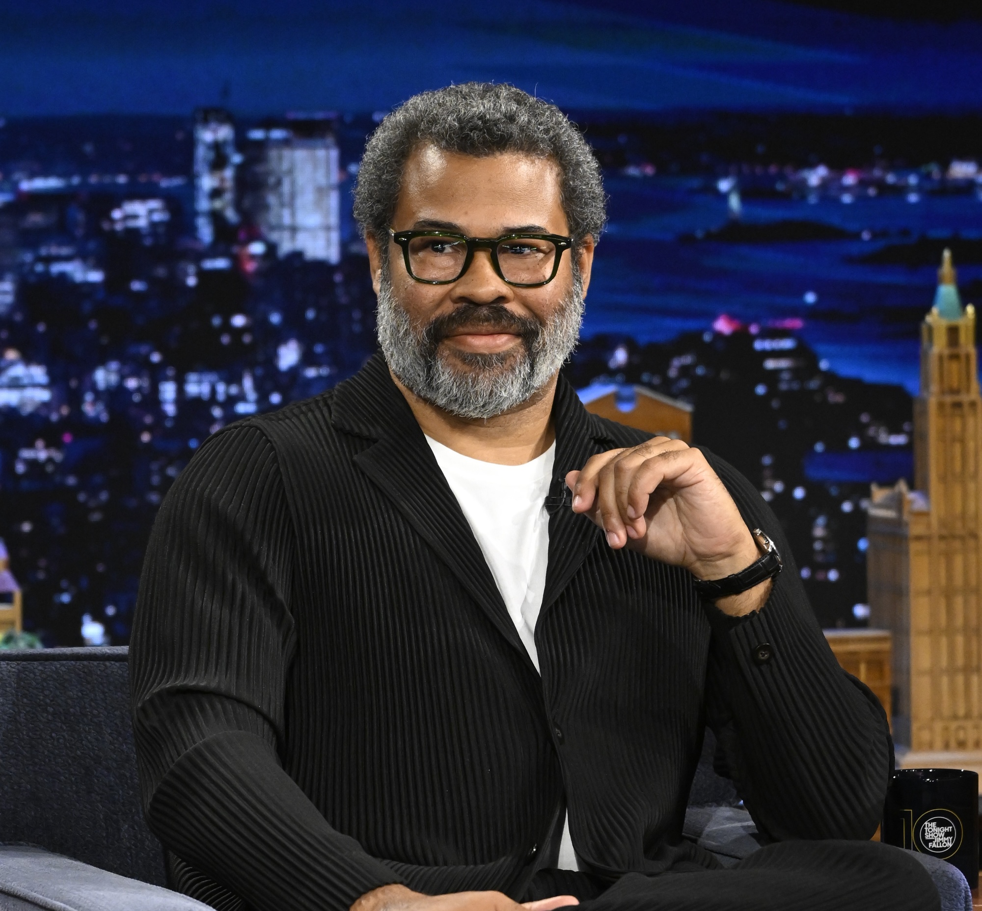 THE TONIGHT SHOW STARRING JIMMY FALLON -- Episode 2036 -- Pictured: Actor & filmmaker Jordan Peele during an interview on Thursday, October 10, 2024