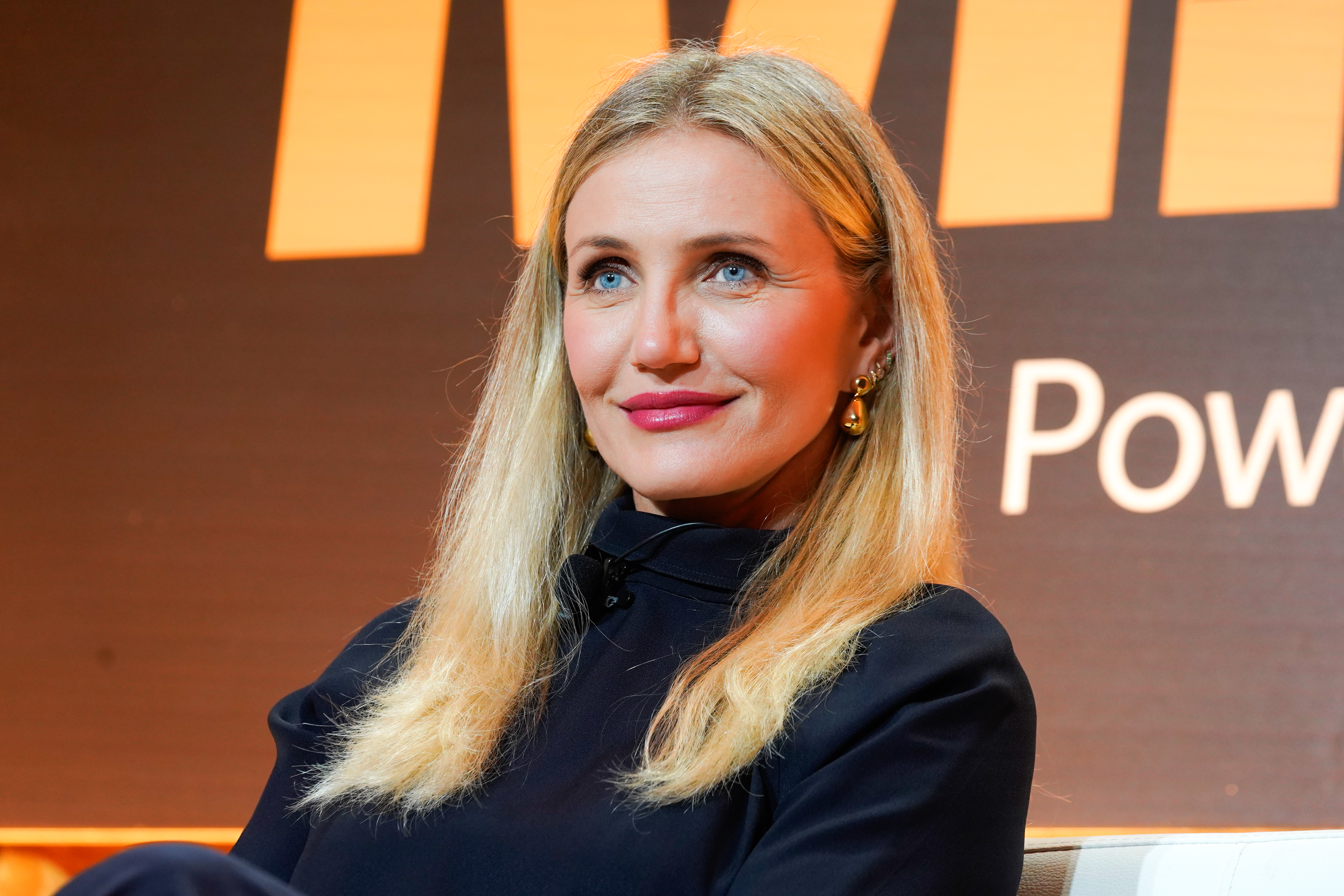 LAGUNA NIGUEL, CALIFORNIA - OCTOBER 14: Cameron Diaz discussing her career evolutions and the launch of Avaline, a transparently produced organic wine brand at Fortune's Most Powerful Women Summit 2024 at Ritz Carlton on October 14, 2024 in Laguna Niguel, California.