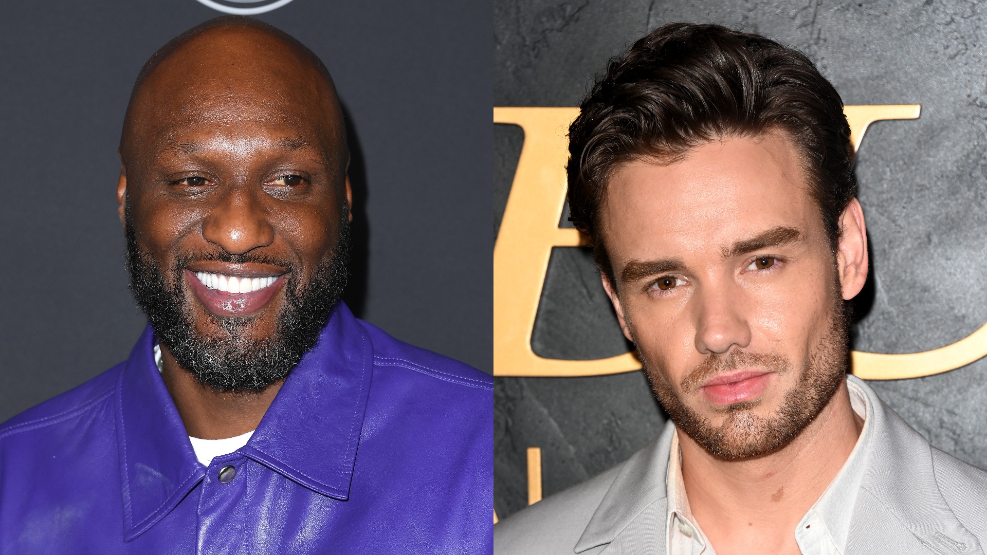 Split screen of Lamar Odom and Liam Payne.