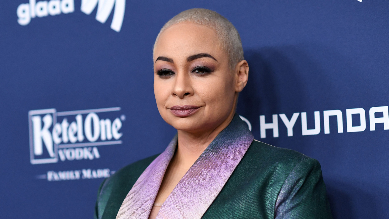 Raven-Symone arrives for the 34th annual GLAAD awards at the Beverly Hilton hotel in Beverly Hills, California, on March 30, 2023