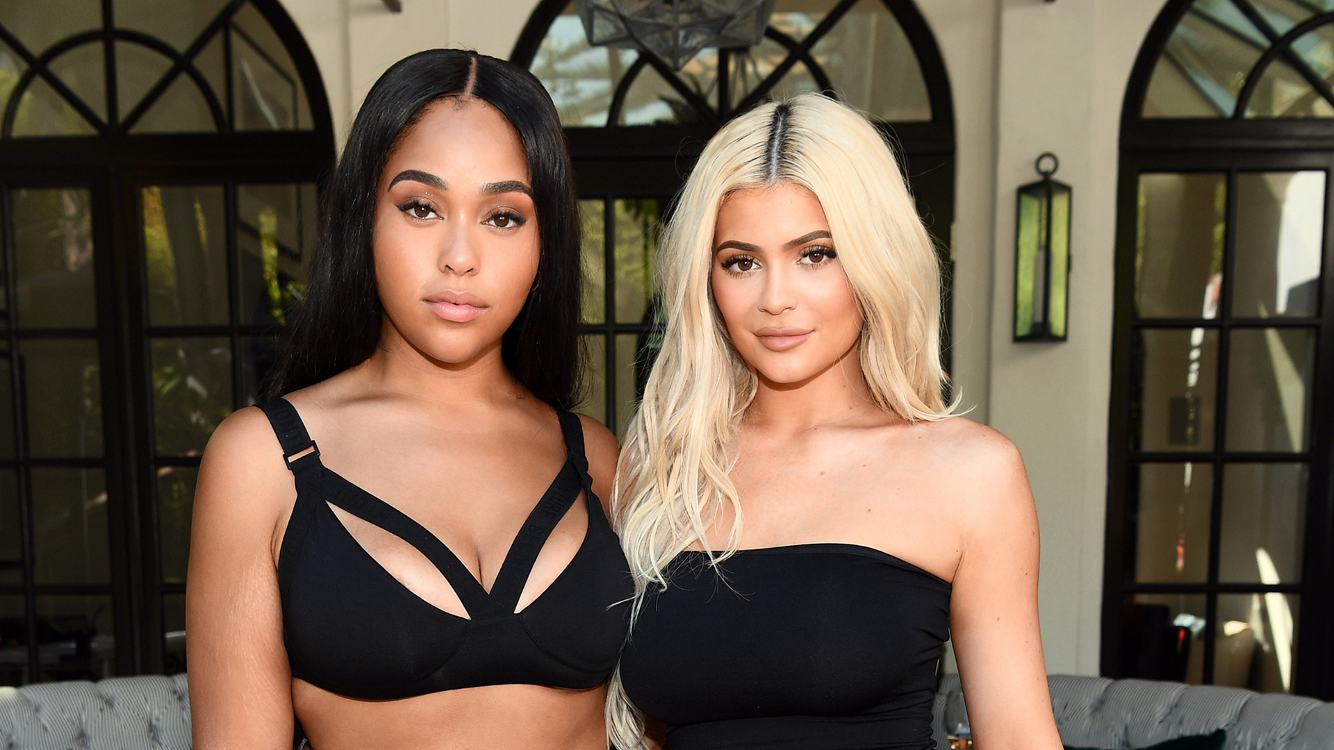 Jordyn Woods and Kylie Jenner attend the launch event of the activewear label SECNDNTURE