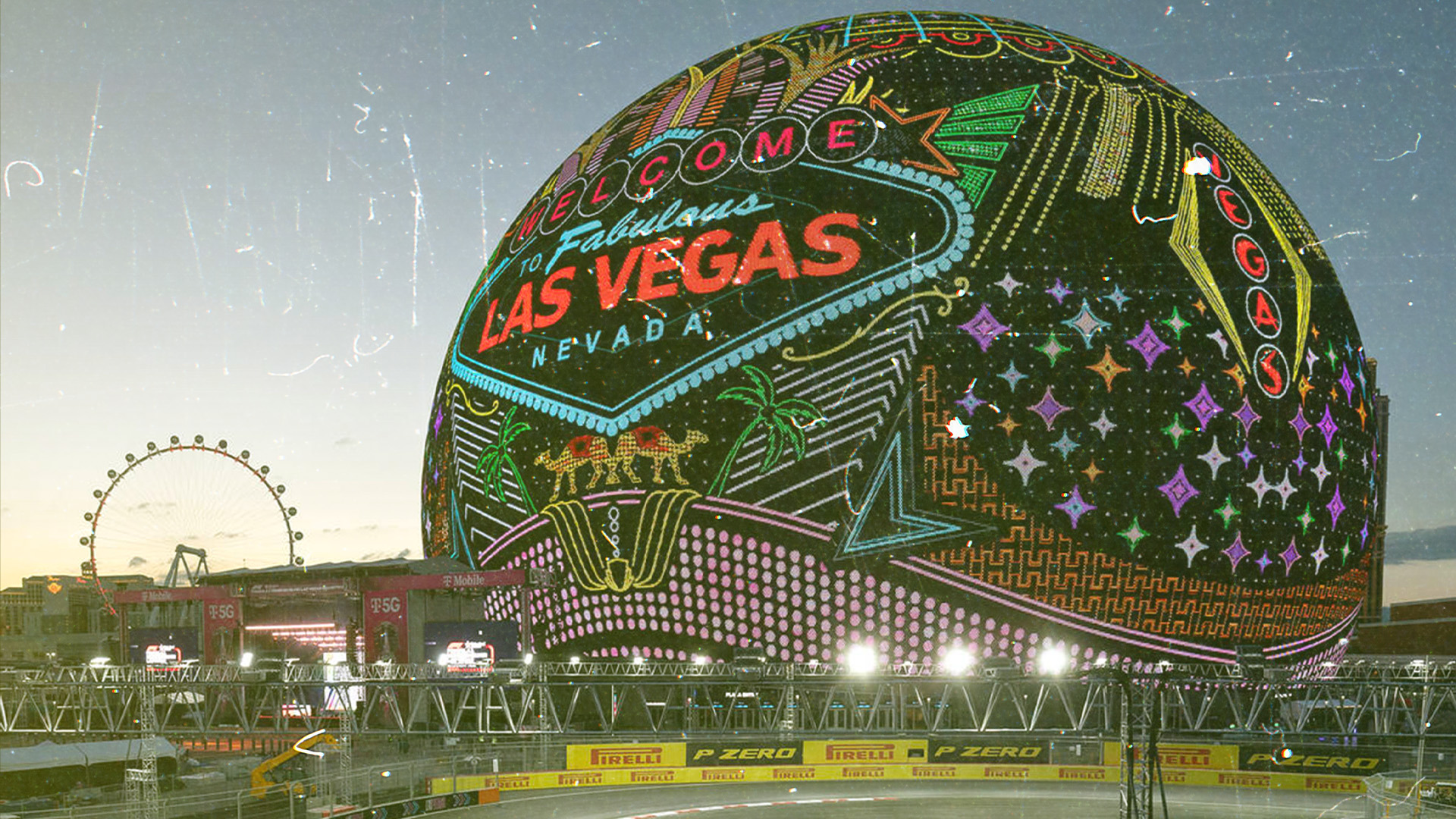The Sphere welcomes Formula One fans before the third practice for the Las Vegas Grand Prix auto race on Nov. 17, 2023, in Las Vegas.
