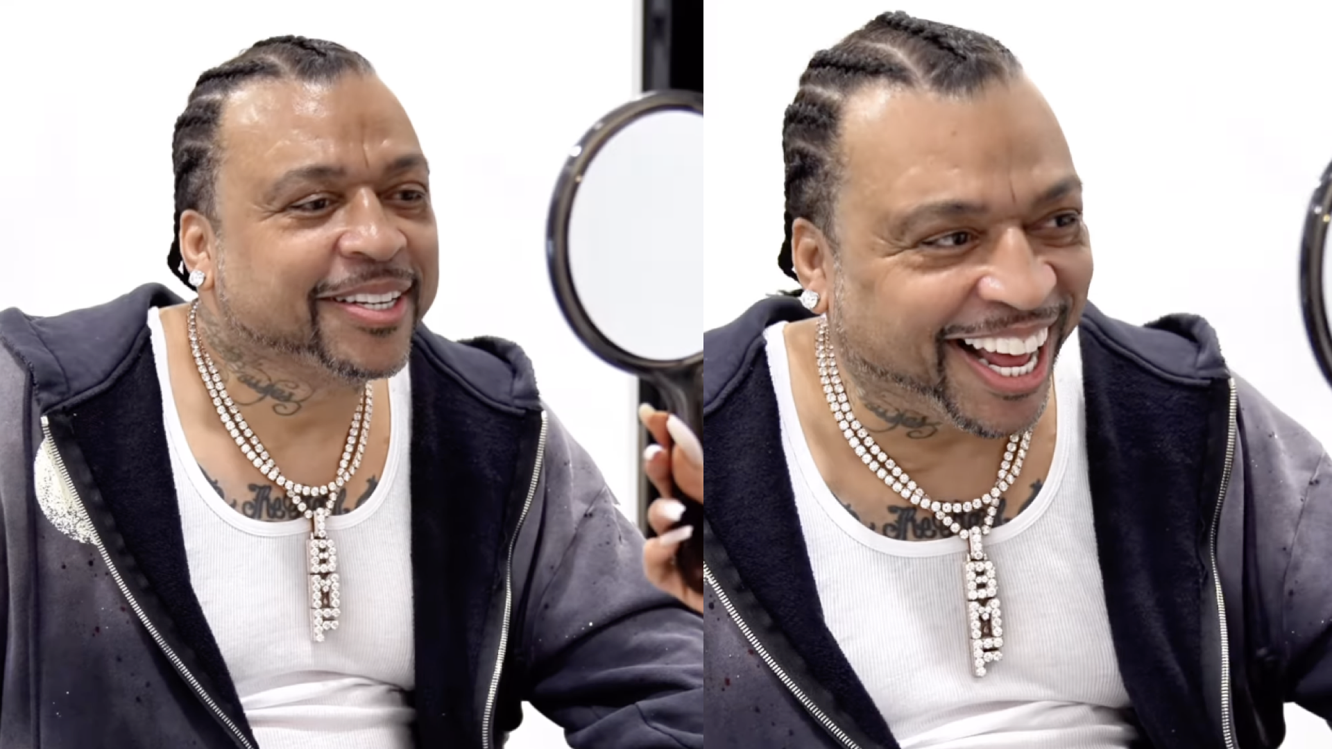 Big Meech showing off his veneers