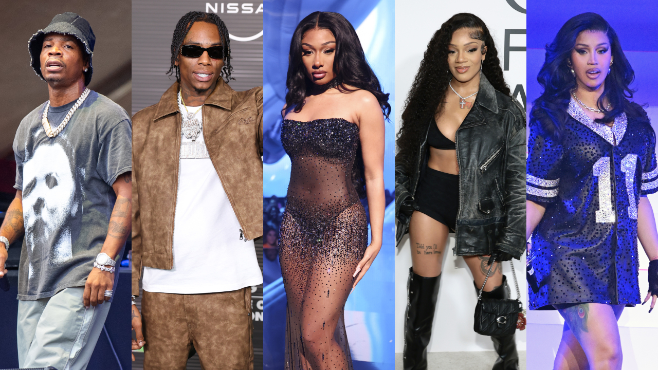 Plies, Soulja Boy, Megan Thee Stallion, GloRilla, and Cardi B

