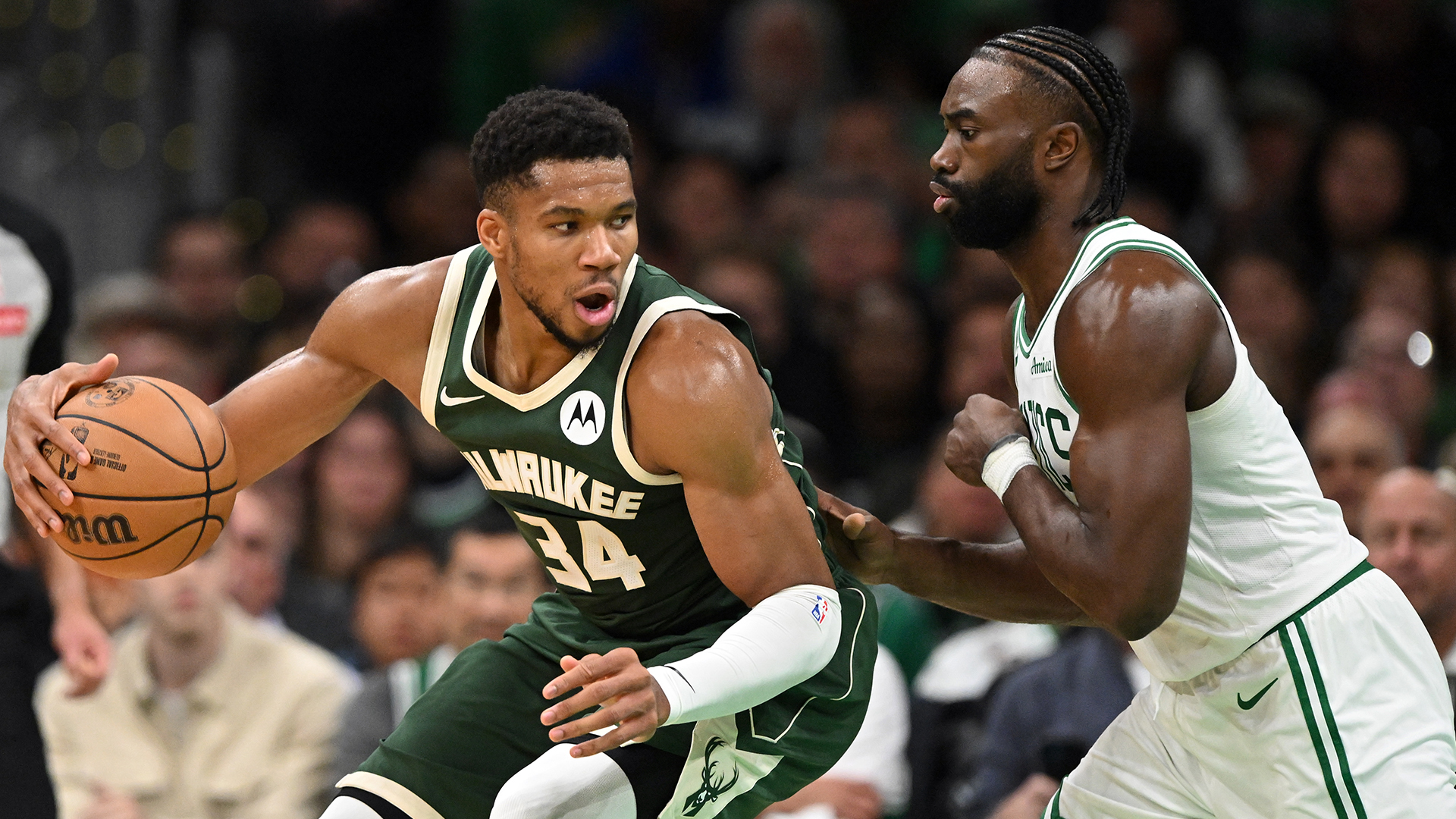 Giannis Antetokounmpo Jaylen Brown