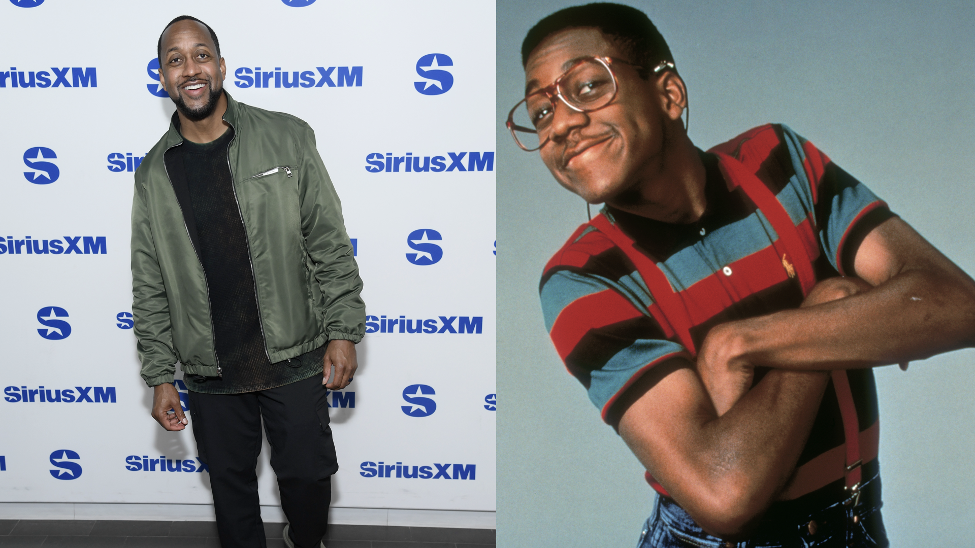 NEW YORK, NEW YORK - NOVEMBER 18: Jaleel White visits SiriusXM at SiriusXM Studios on November 18, 2024 in New York City/American actor Jaleel White, who stars as Steve Urkel in the television series 'Family Matters', circa 1990