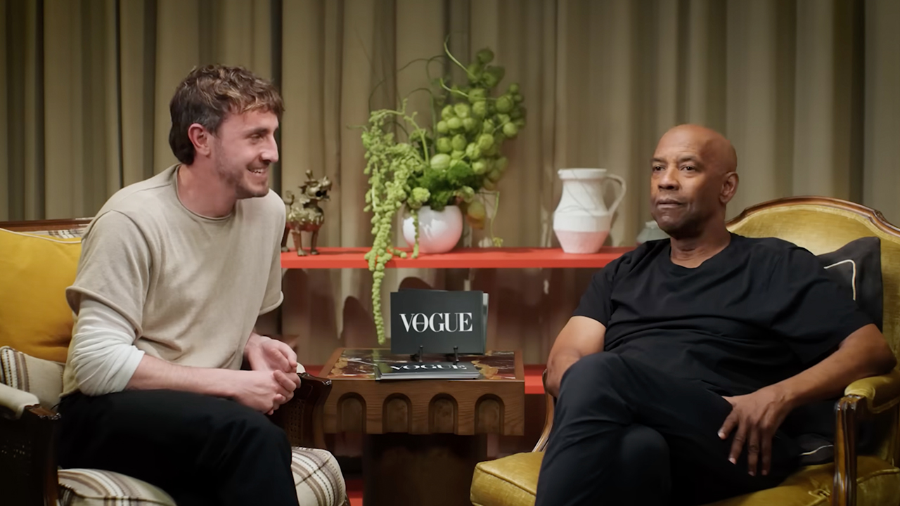 Paul Mescal and Denzel Washington in a video for British Vogue.