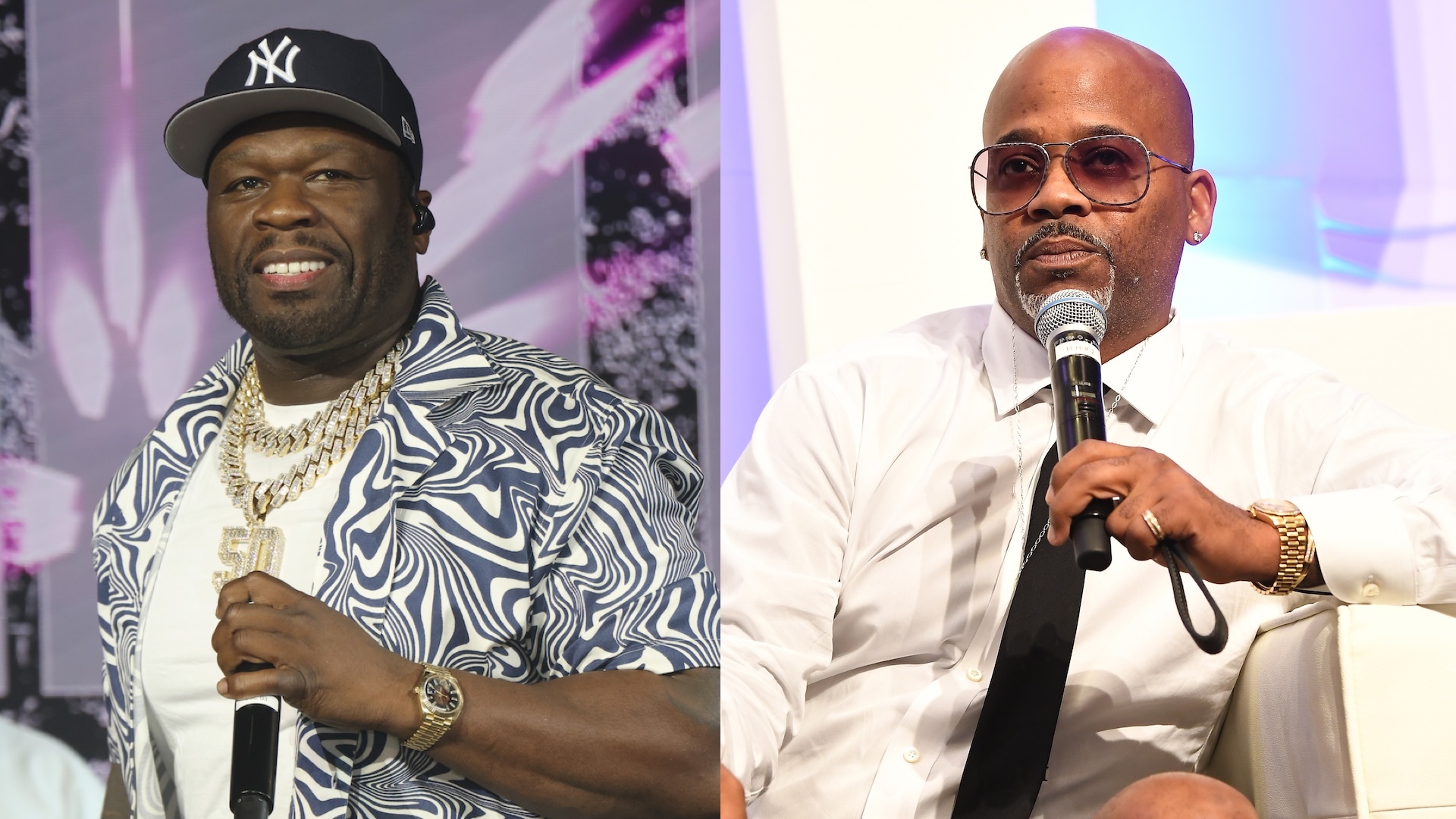 (L) 50 Cent (R) Dame Dash
