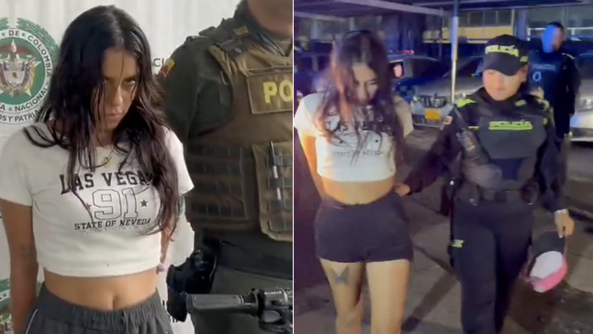 Photos showing the 23-year-old Colombian hitwoman known as 'The Doll.'
