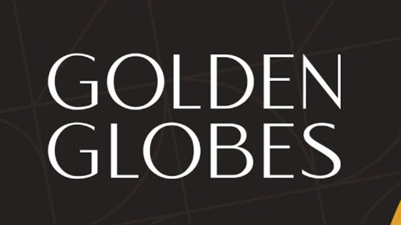Text reading "Golden Globes" on a dark background.