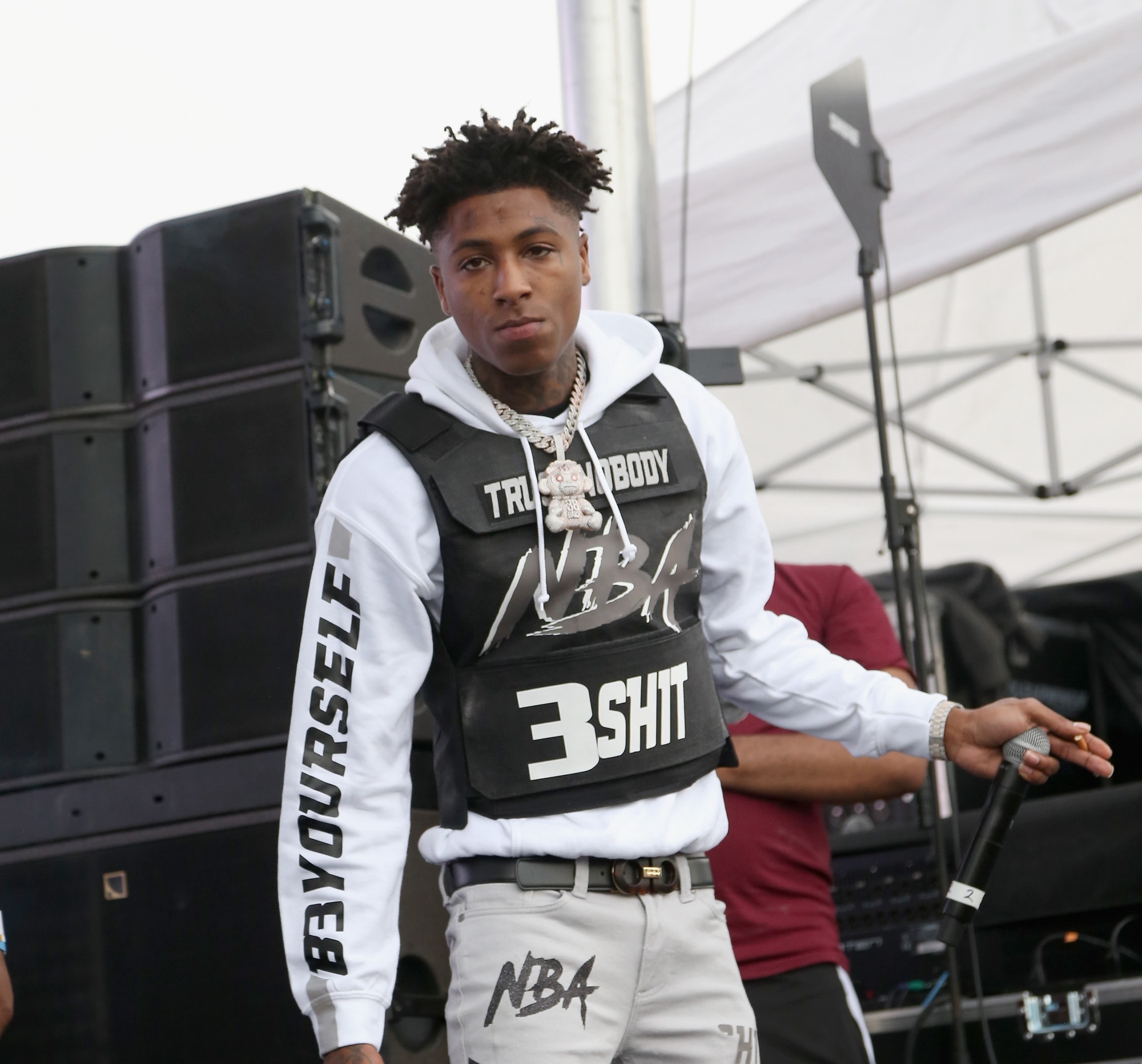 DALLAS, TEXAS - MAY 03: Youngboy Never Broke Again performs in concert during JMBLYA Dallas at Fair Park on May 3, 2019 in Dallas, Texas. 