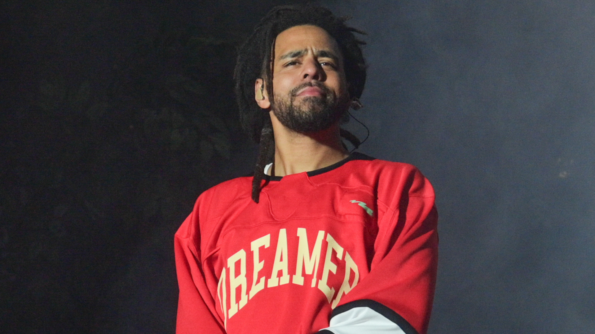 J. Cole on stage. 