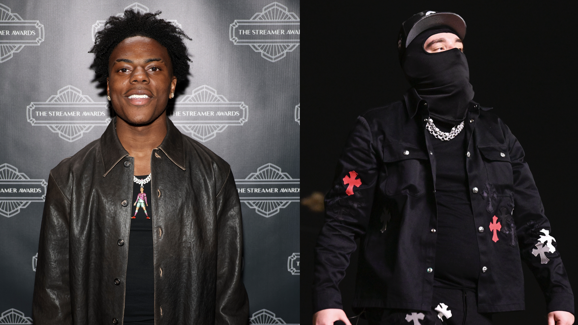 IShowSpeed attends The Streamer Awards hosted by QTCinderella at The Mayan on December 07, 2024 in Los Angeles, California/Yeat performs during the 2024 Rolling Loud Miami at Hard Rock Stadium on December 13, 2024 in Miami Gardens, Florida.