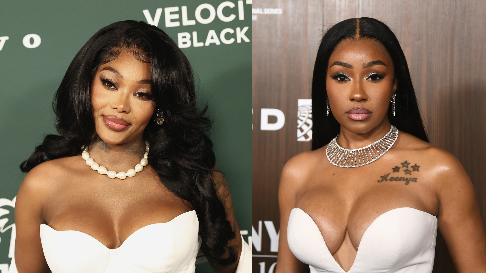 Summer Walker attends the 2024 Baby2Baby Gala at Pacific Design Center on November 09, 2024 in West Hollywood, California/Yung Miami at the 2024 EBONY Power 100 Gala held at Nya Studios West on November 17, 2024 in Los Angeles, California.
