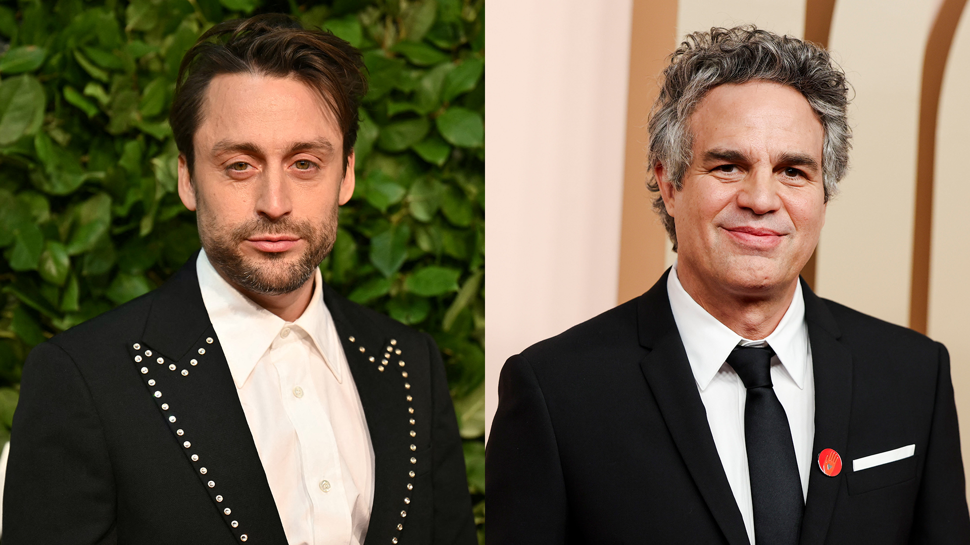 Kieran Culkin and Mark Ruffalo in a split image.