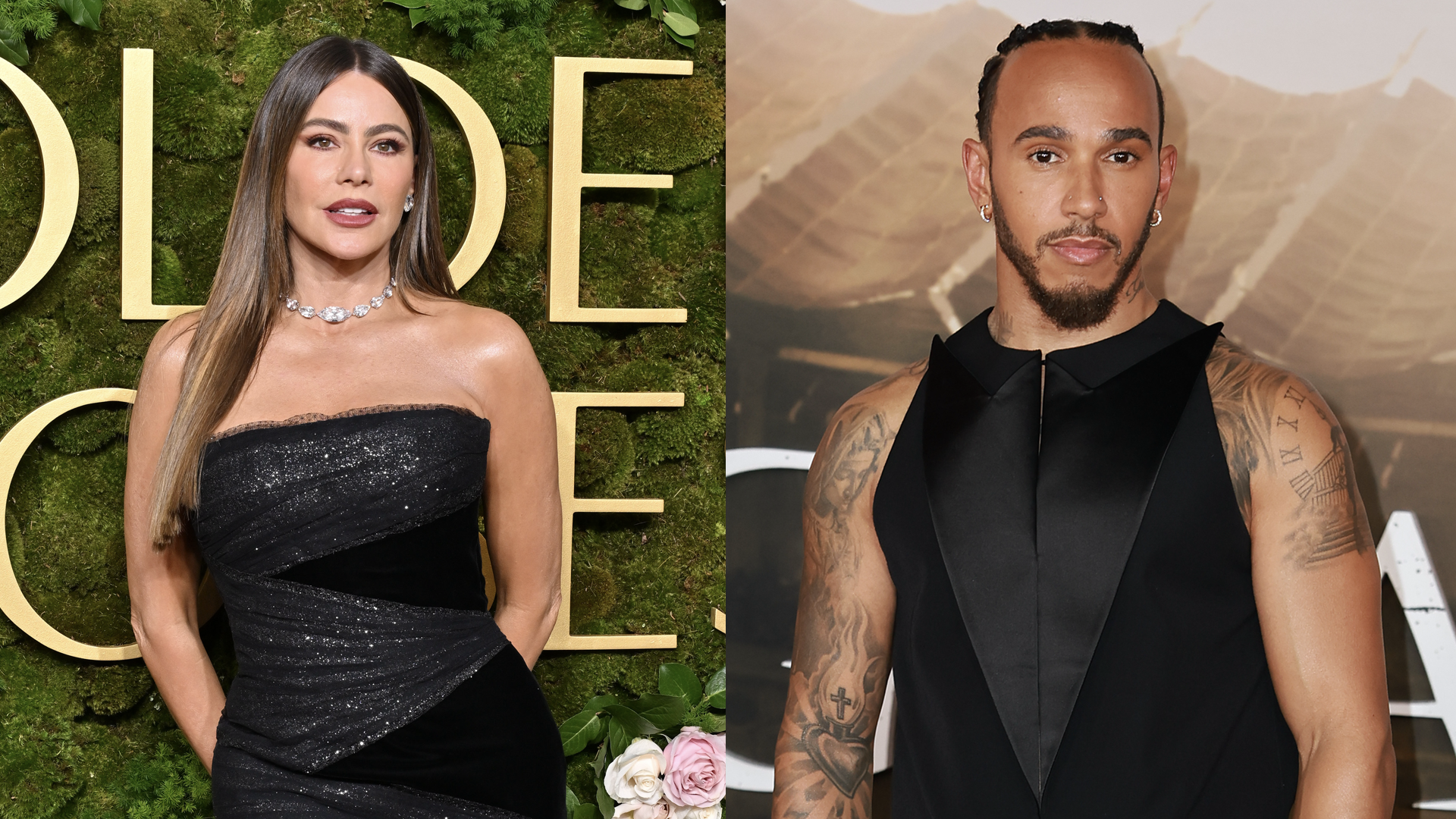 Sofia Vergara attends the 82nd Annual Golden Globe Awards at The Beverly Hilton on January 05, 2025 in Beverly Hills, California. (Photo by Axelle/Bauer-Griffin/Lewis Hamilton attends the Los Angeles premiere of Paramount Pictures' "Gladiator II" at TCL Chinese Theatre on November 18, 2024 in Hollywood, California.