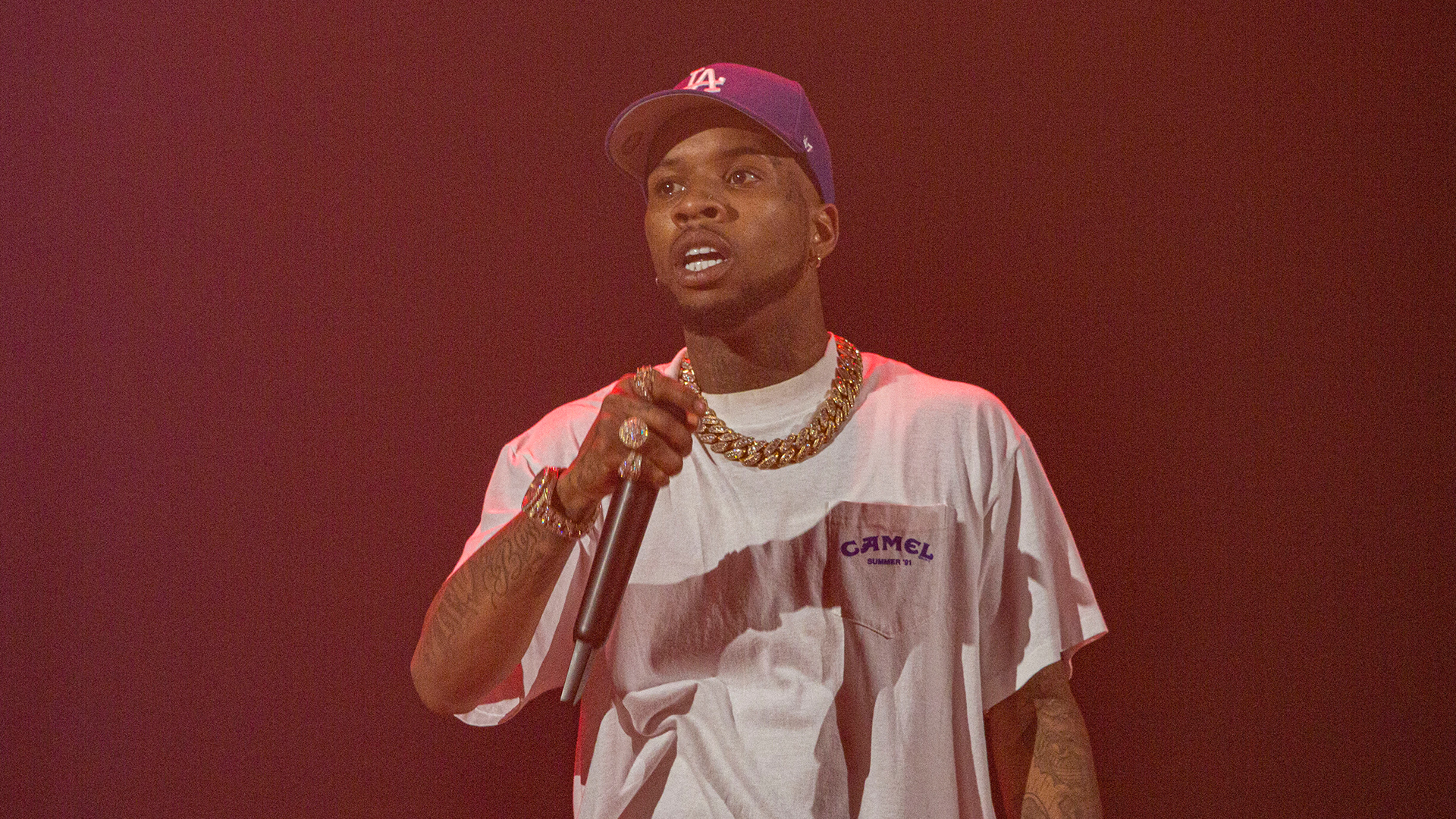 Tory Lanez performs at Viejas Arena in San Diego.