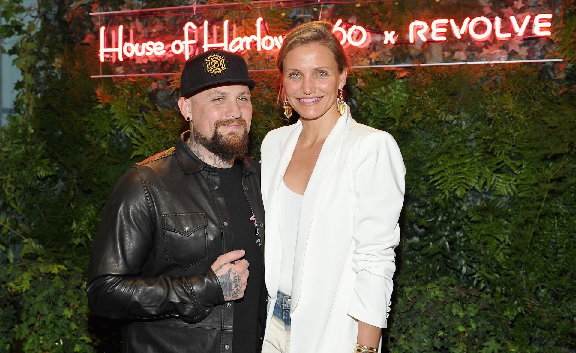 LOS ANGELES, CA - JUNE 02: Guitarist Benji Madden and actress Cameron Diaz attend House of Harlow 1960 x REVOLVE on June 2, 2016 in Los Angeles, California.