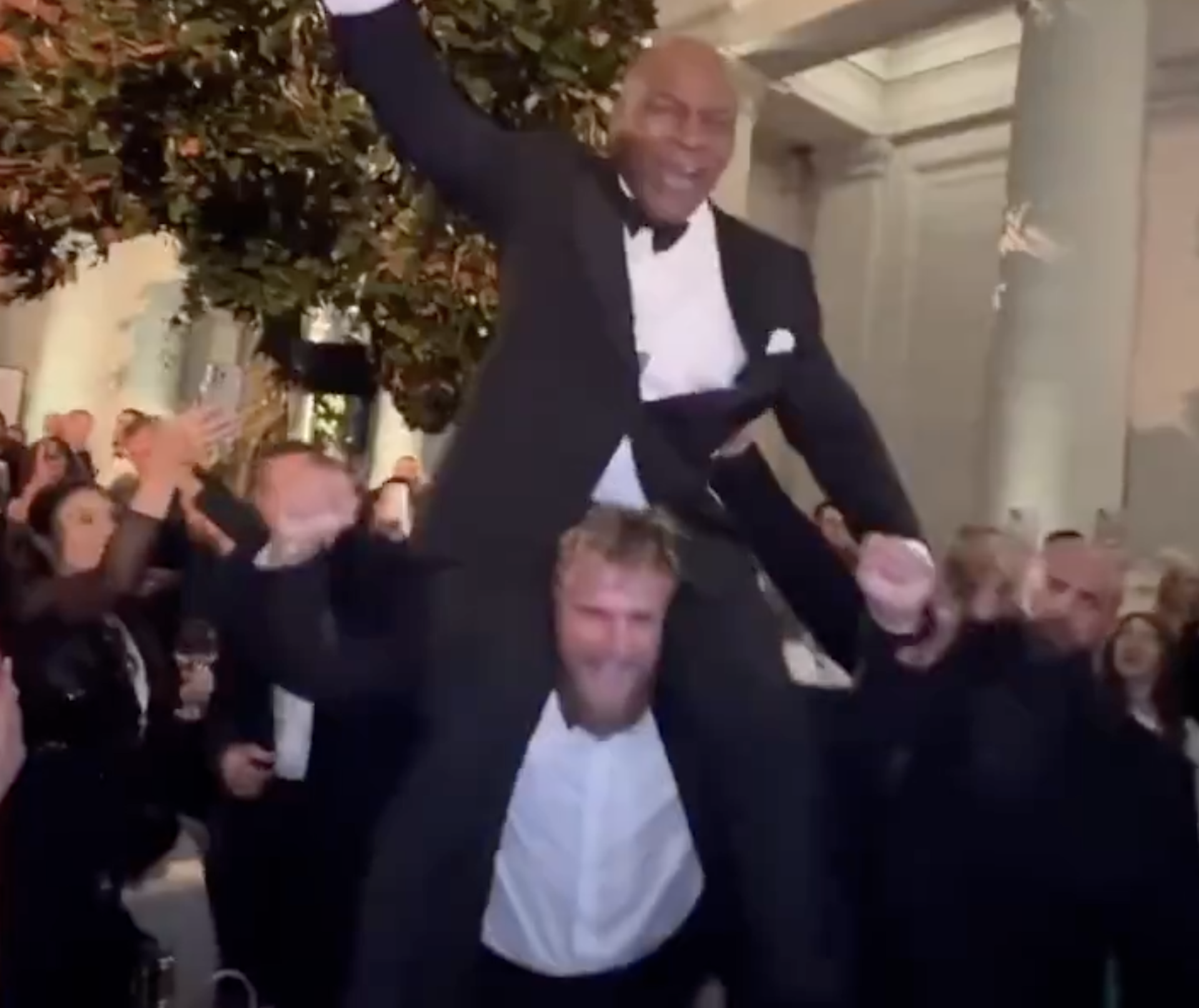 Mike Tyson and Jake Paul at Donald Trump inauguration