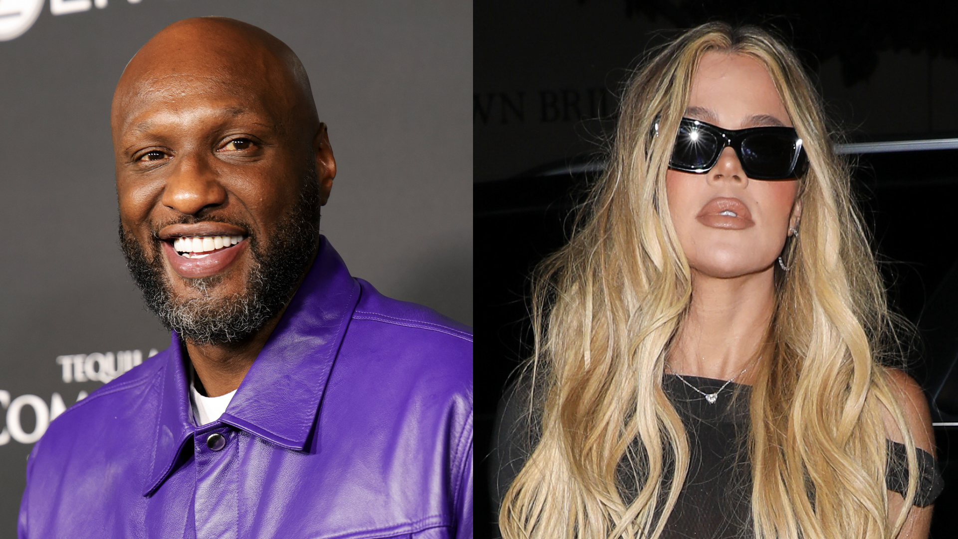Lamar Odom at "A Night with Whoopi" celebrating WhoopFam's Emma & Clyde and Whoopi & Maya cannabis brands launch on July 20, 2024 in Venice, California/Khloe Kardashian is seen on March 21, 2024 in Los Angeles, California.
