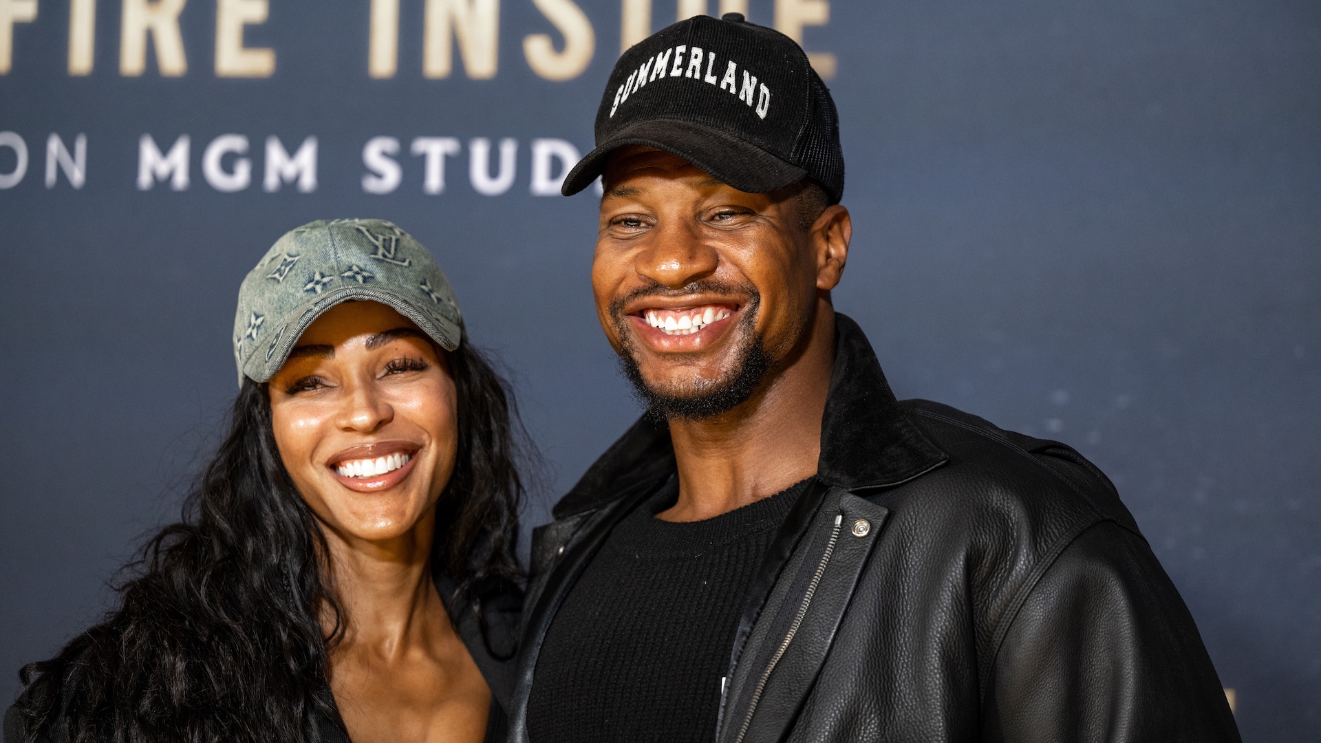 Meagan Good and Jonathan Majors