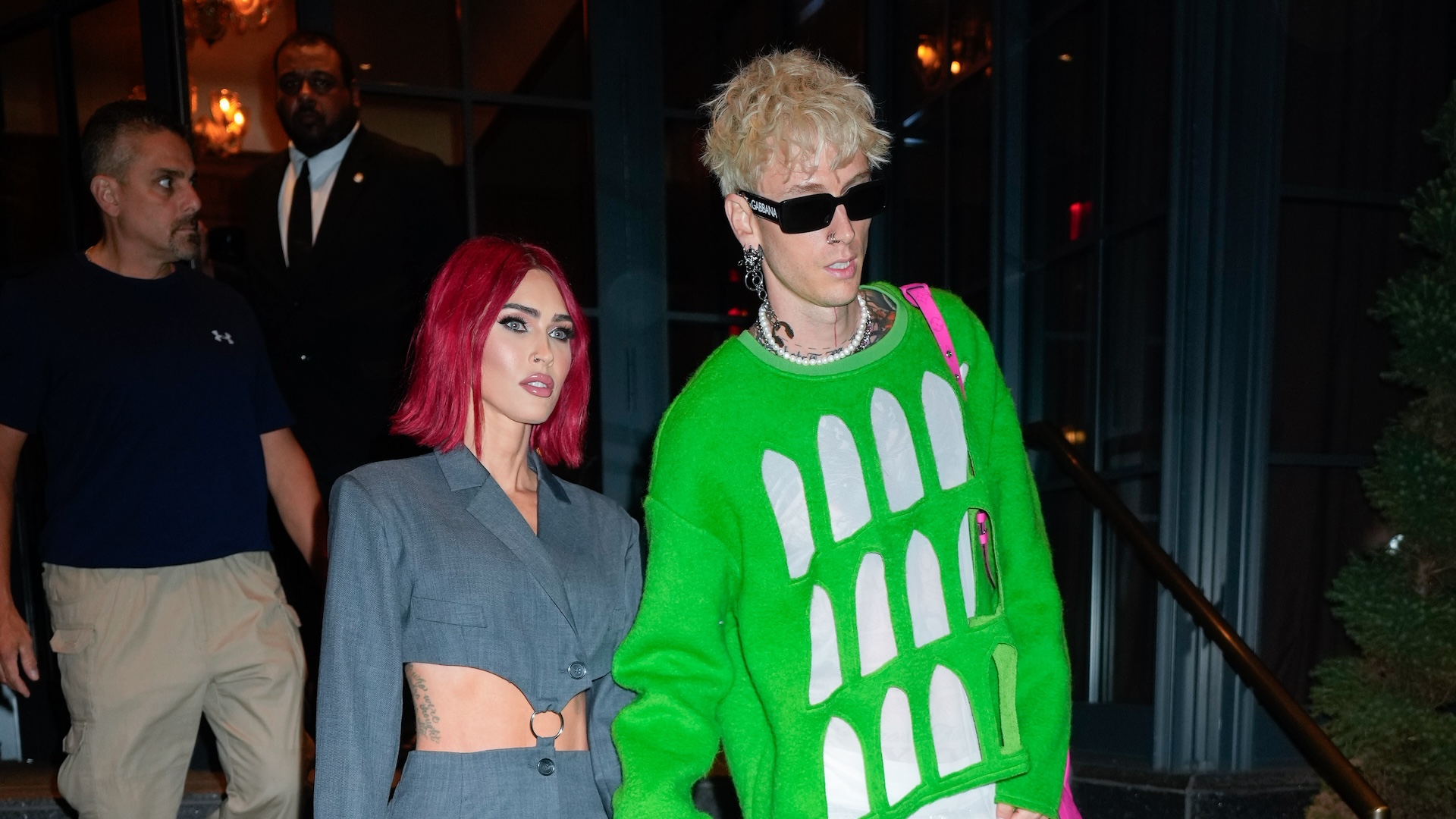 NEW YORK, NEW YORK - SEPTEMBER 06: Megan Fox and Machine Gun Kelly are seen on September 06, 2023 in New York City.