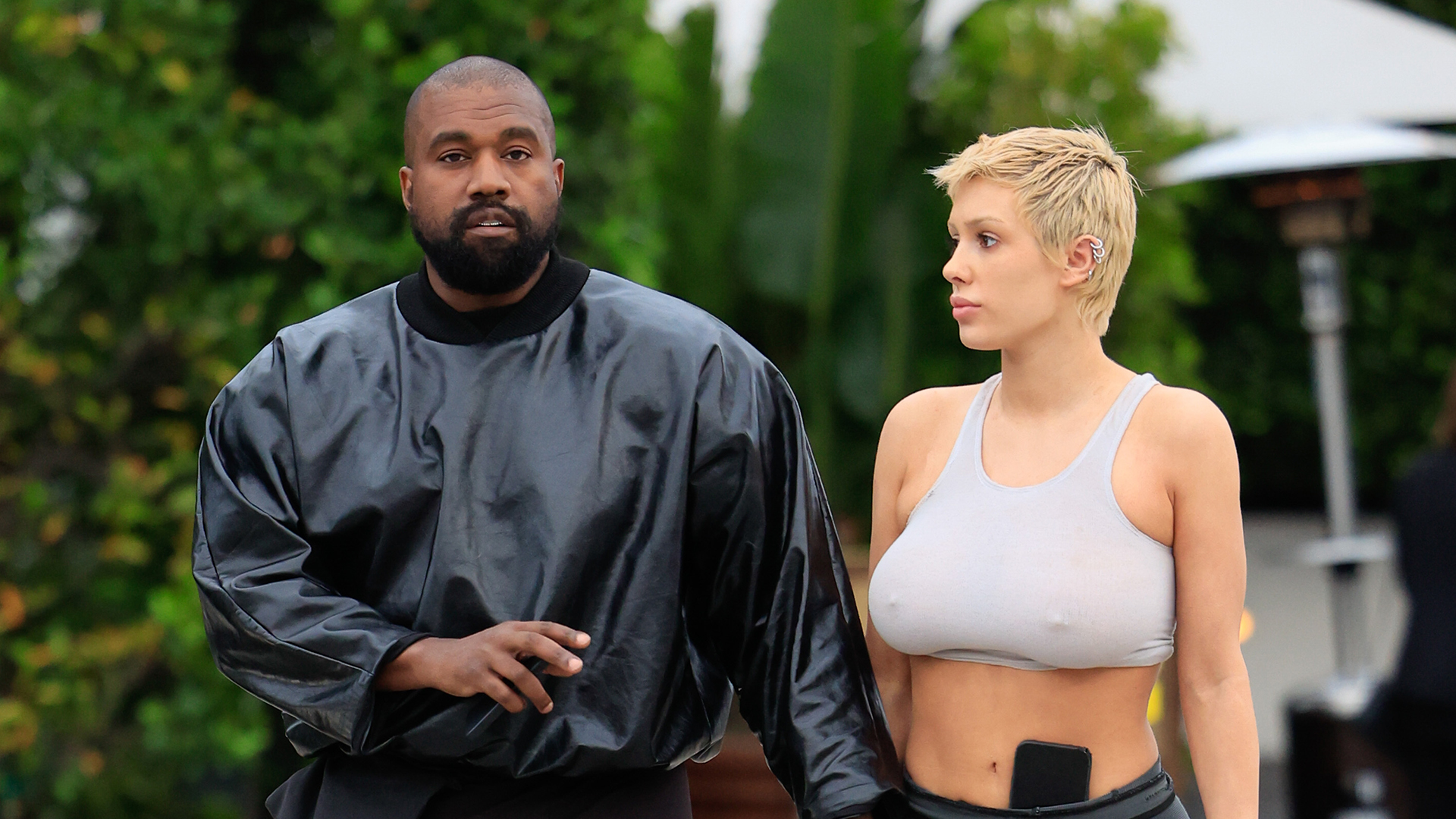Kanye West and Bianca Censori are seen on May 13, 2023 in Los Angeles, California