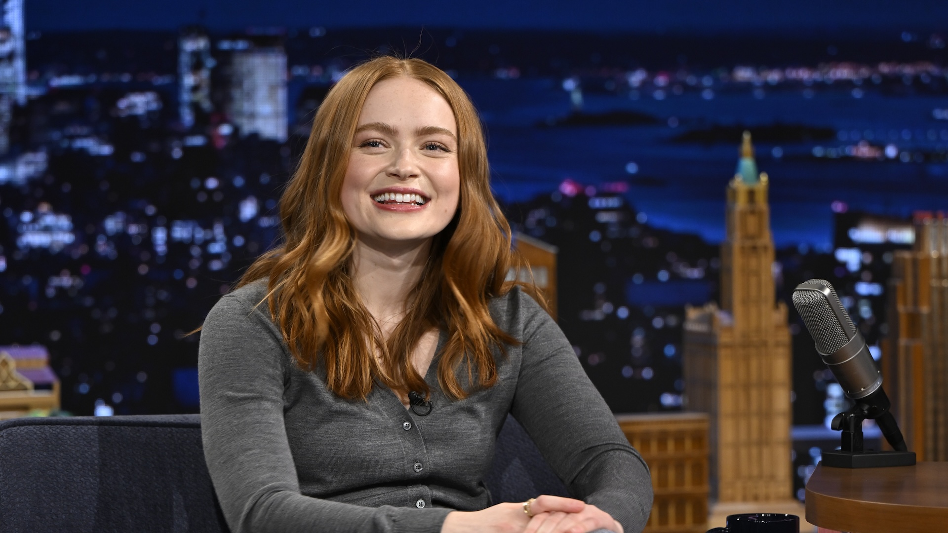 THE TONIGHT SHOW STARRING JIMMY FALLON -- Episode 2088 -- Pictured: Actress Sadie Sink during an interview on Thursday, January 30, 2025.