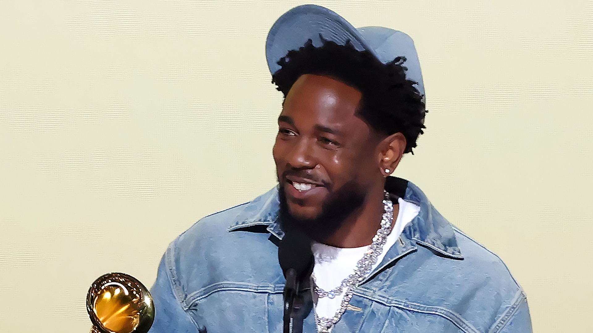 Kendrick Lamar accepts the Record of the Year award for "Not Like Us" onstage during the 67th Annual GRAMMY Awards 