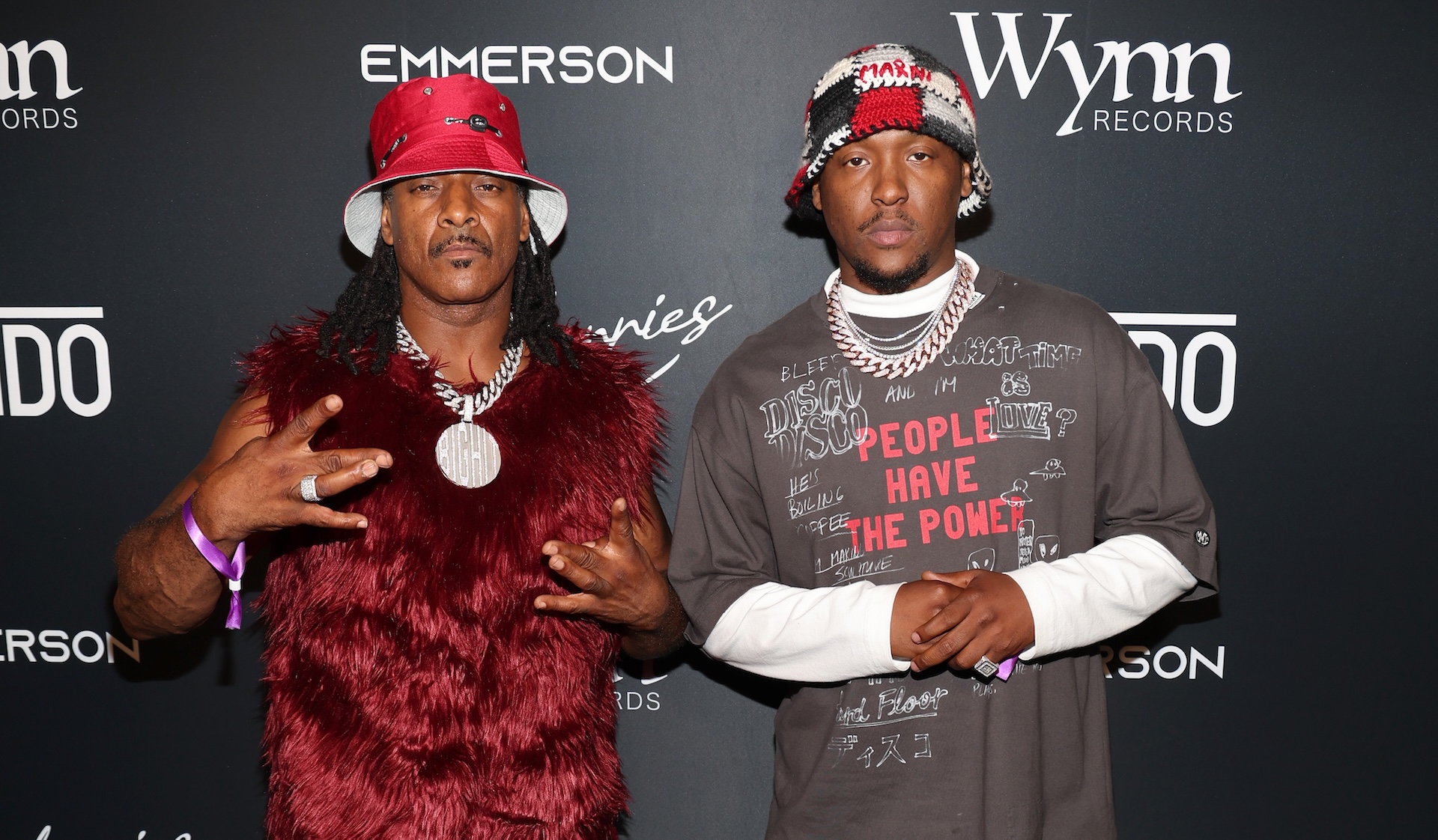 Big Hit and Hit-Boy attend Emmerson & Davido "Strawberries On Ice" Video Release at Poppy on June 29, 2024 in Los Angeles, California.