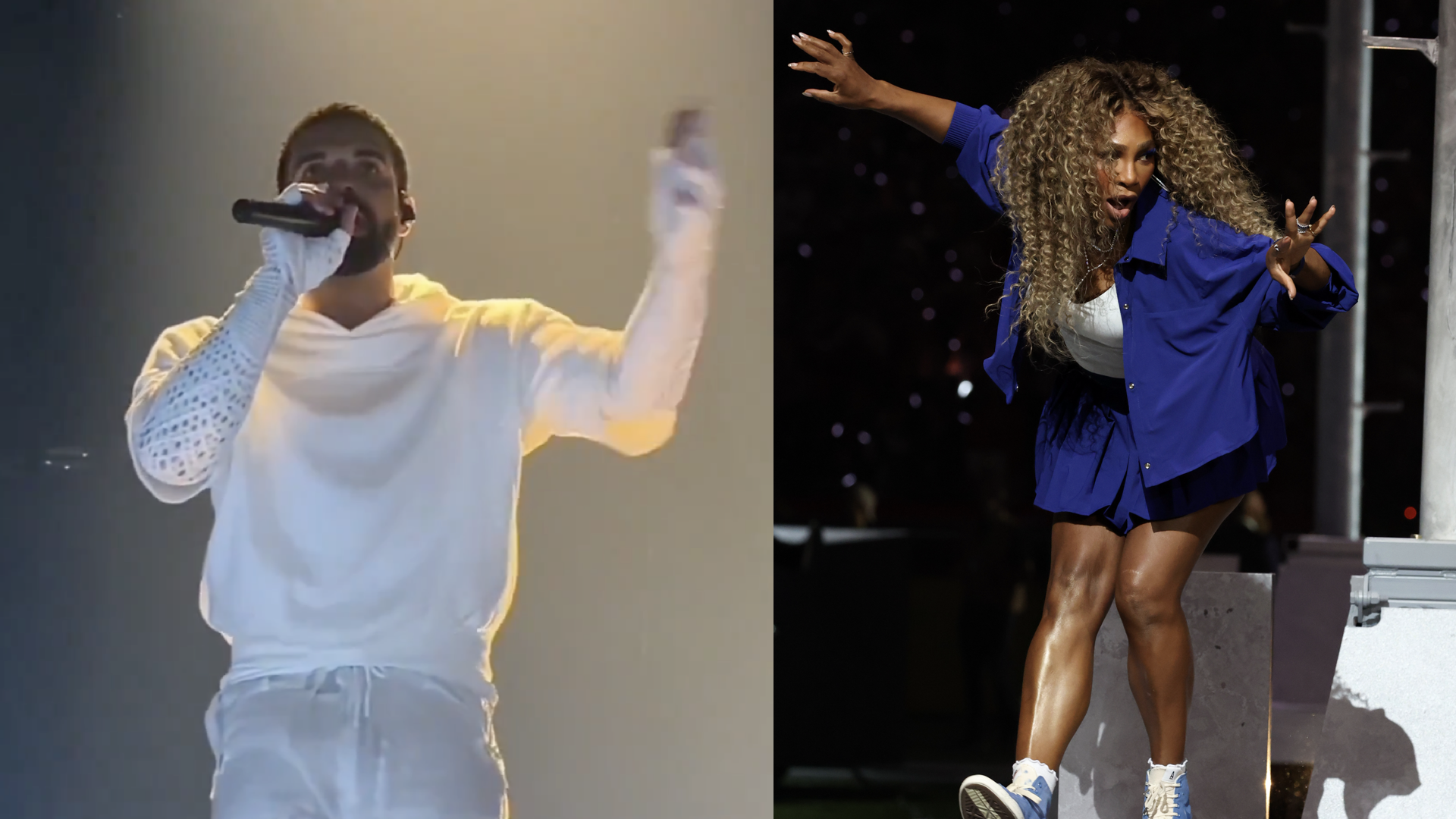 X/Serena Williams performs during the Apple Music Super Bowl LIX Halftime Show at Caesars Superdome on February 09, 2025 in New Orleans, Louisiana. 