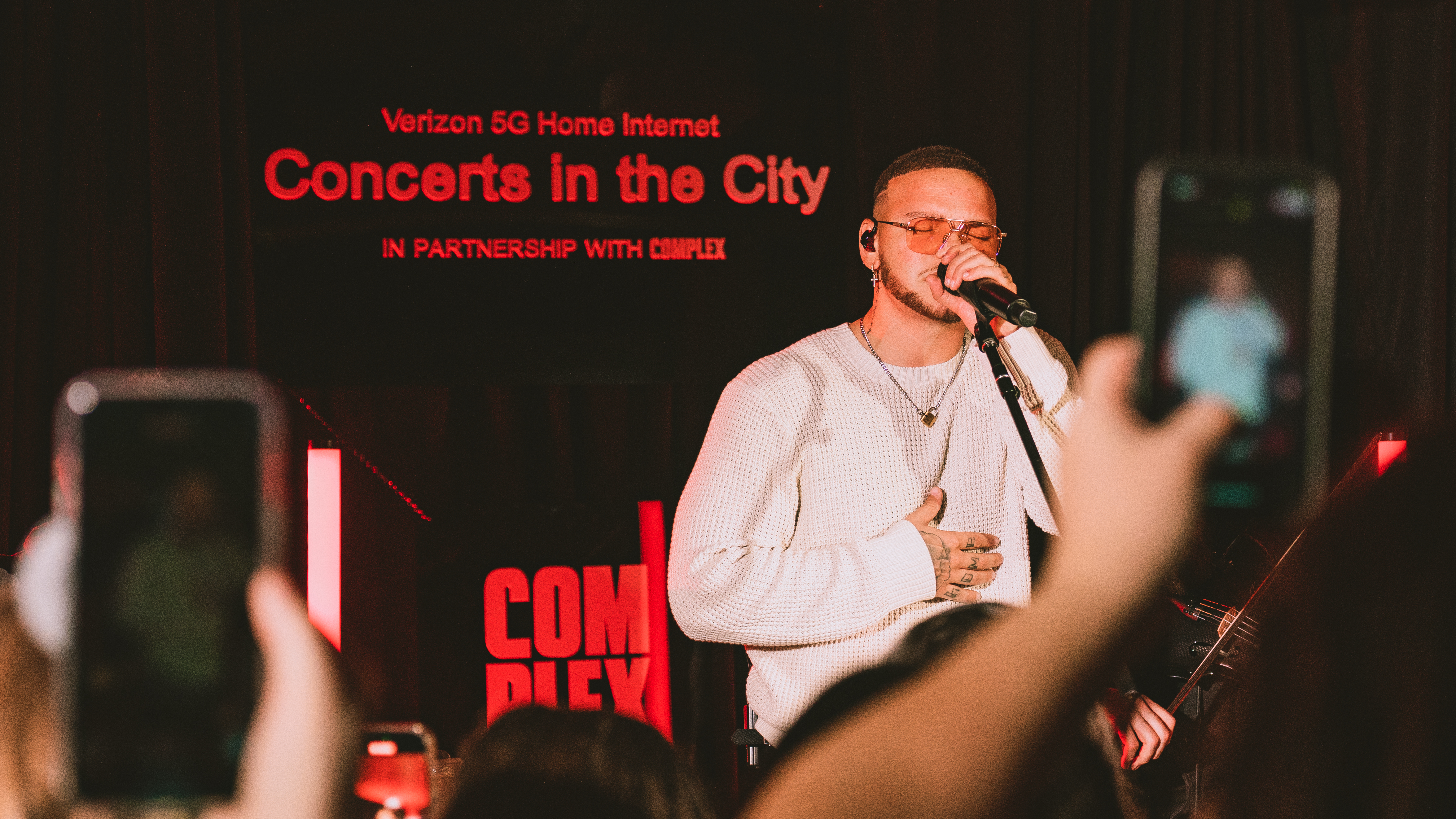 Kane Brown performs in Nashville for Verizon's 5G Concert in the City series.