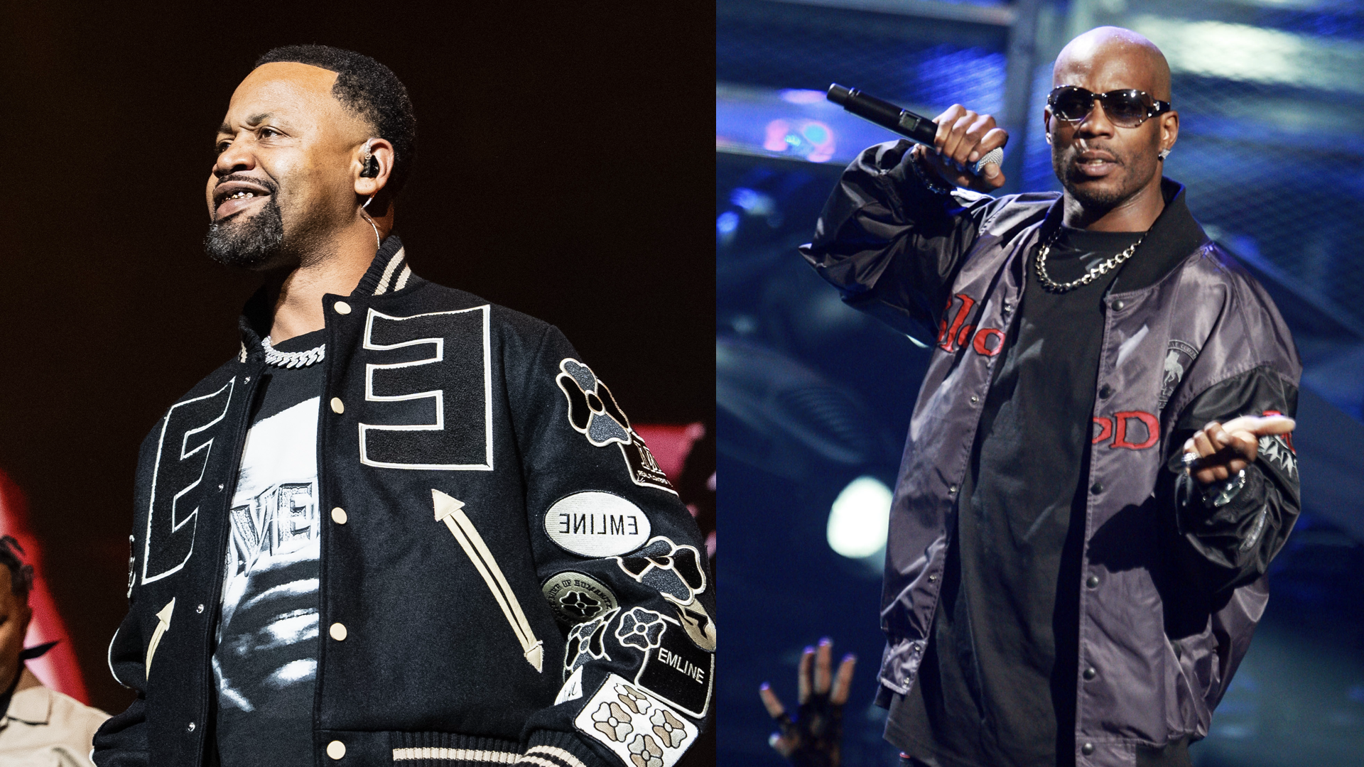 Juvenlie aka Terius Gray (R) and Mannie Fresh perform during Lil Weezyana Fest 2024 at Smoothie King Center on November 02, 2024 in New Orleans, Louisiana/DMX onstage at the 2009 VH1 Hip Hop Honors at the Brooklyn Academy of Music on September 23, 2009 in the Brooklyn borough of New York City.