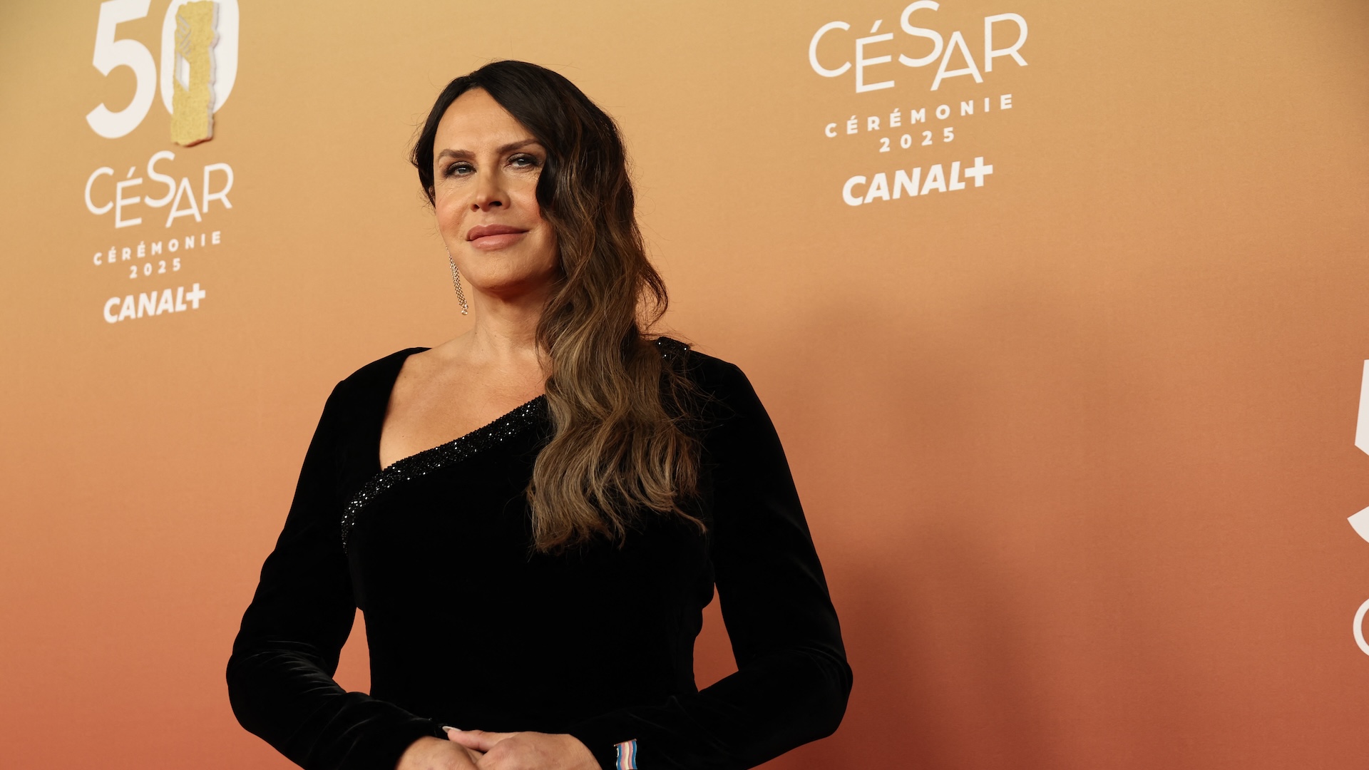 Spanish actress Karla Sofia Gascon poses before the 50th edition of the Cesar Film Awards ceremony at the Olympia venue in Paris on February 28, 2025.