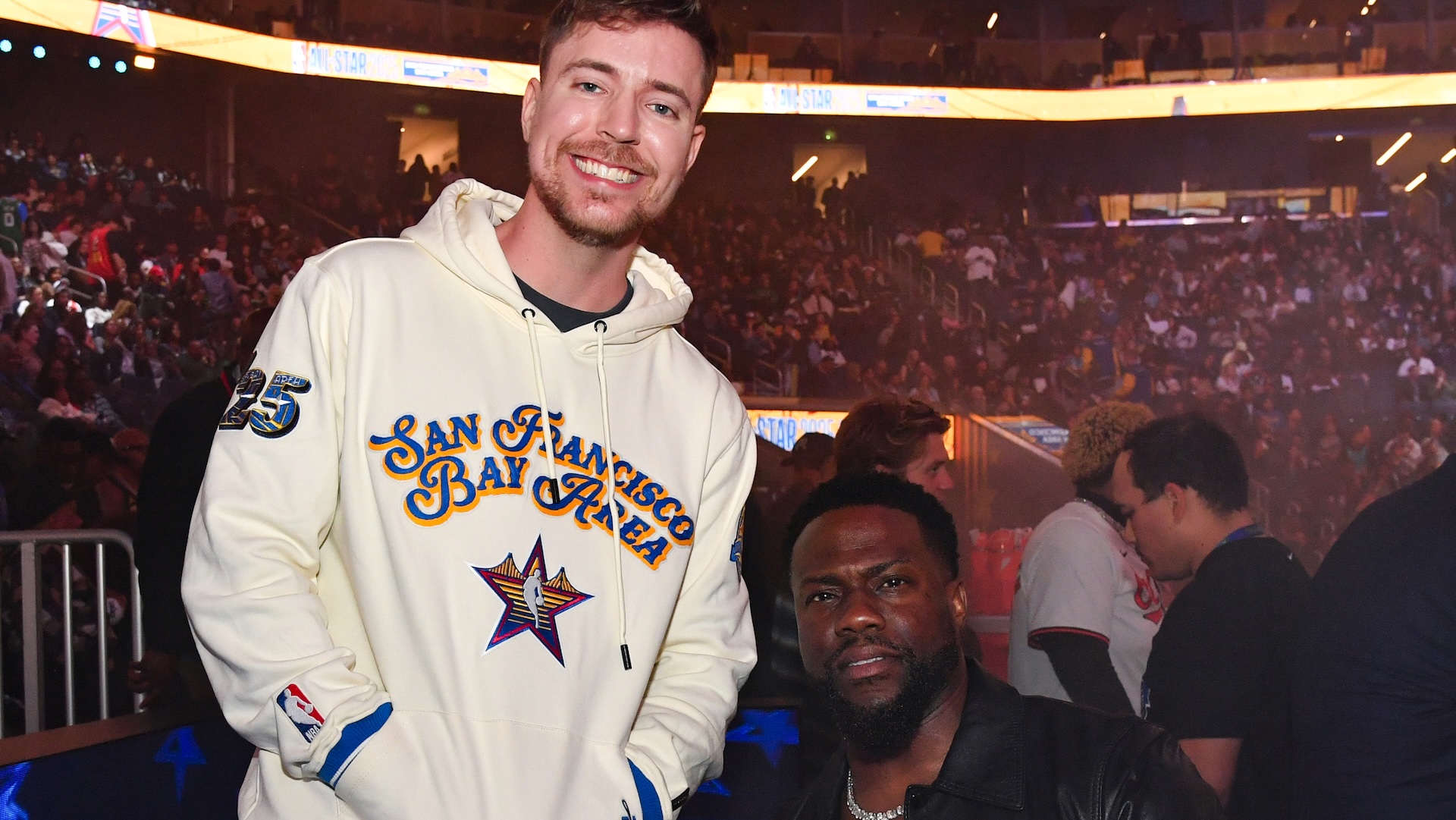 MrBeast and Kevin Hart