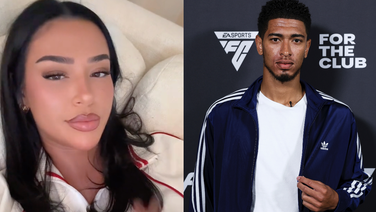 A woman taking a selfie on the left, and a man in an Adidas jacket at an event on the right.