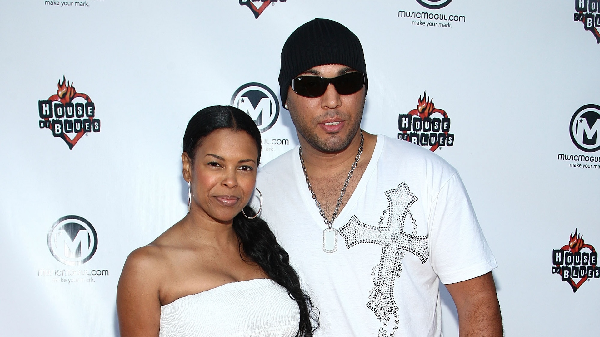 Singer Dawn Robinson and singer Dre Allen arrive at MusicMogul's first music competition at The House of Blues Sunset Strip on August 18, 2009 in West Hollywood, California.