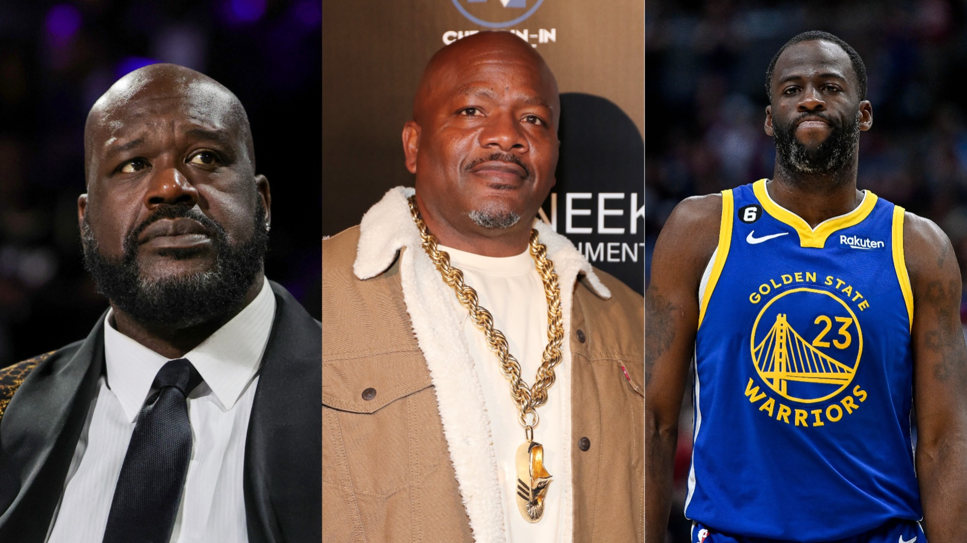 Image of Shaq, Big U and Draymond Green.