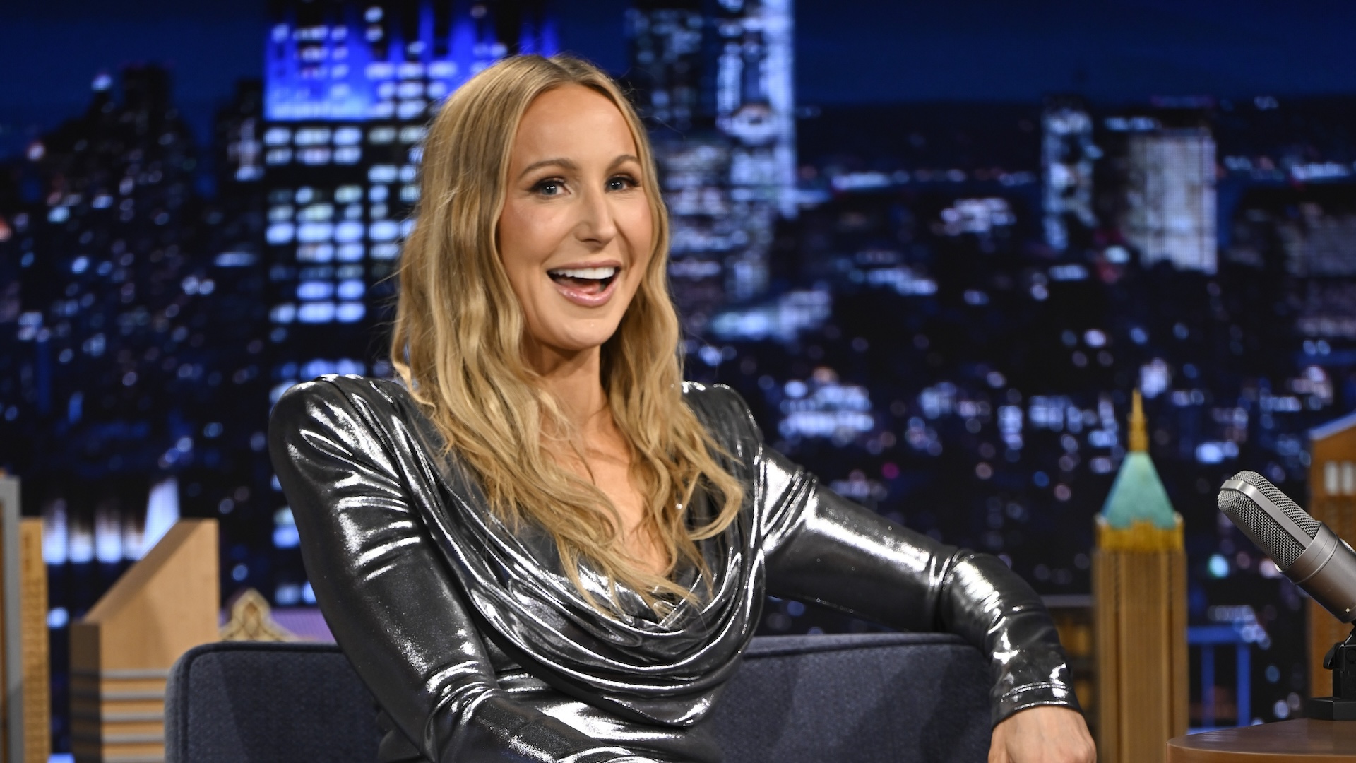 THE TONIGHT SHOW STARRING JIMMY FALLON -- Episode 2113 -- Pictured: Comedian Nikki Glaser during an interview on Monday, March 24, 2025.