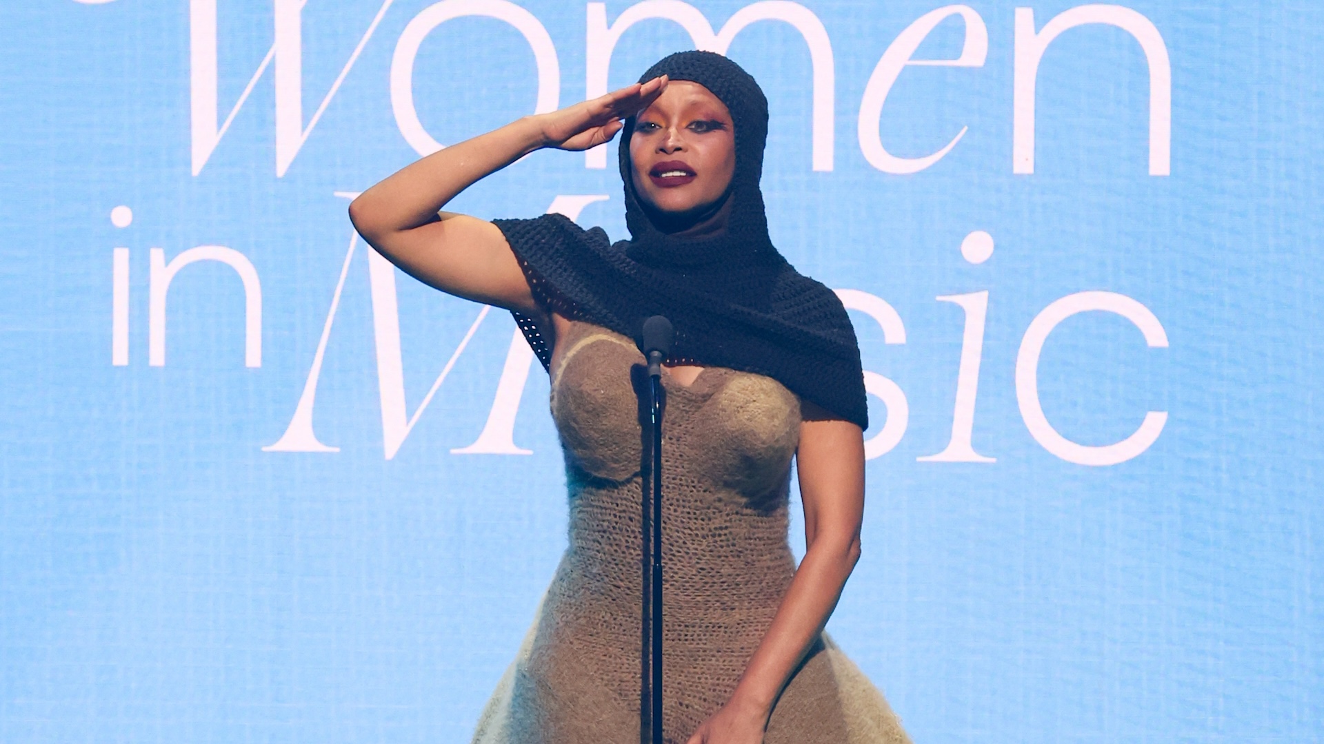 Erykah Badu at the Billboard Women in Music 2025 held at the YouTube Theater on March 29, 2025 in Los Angeles, California.