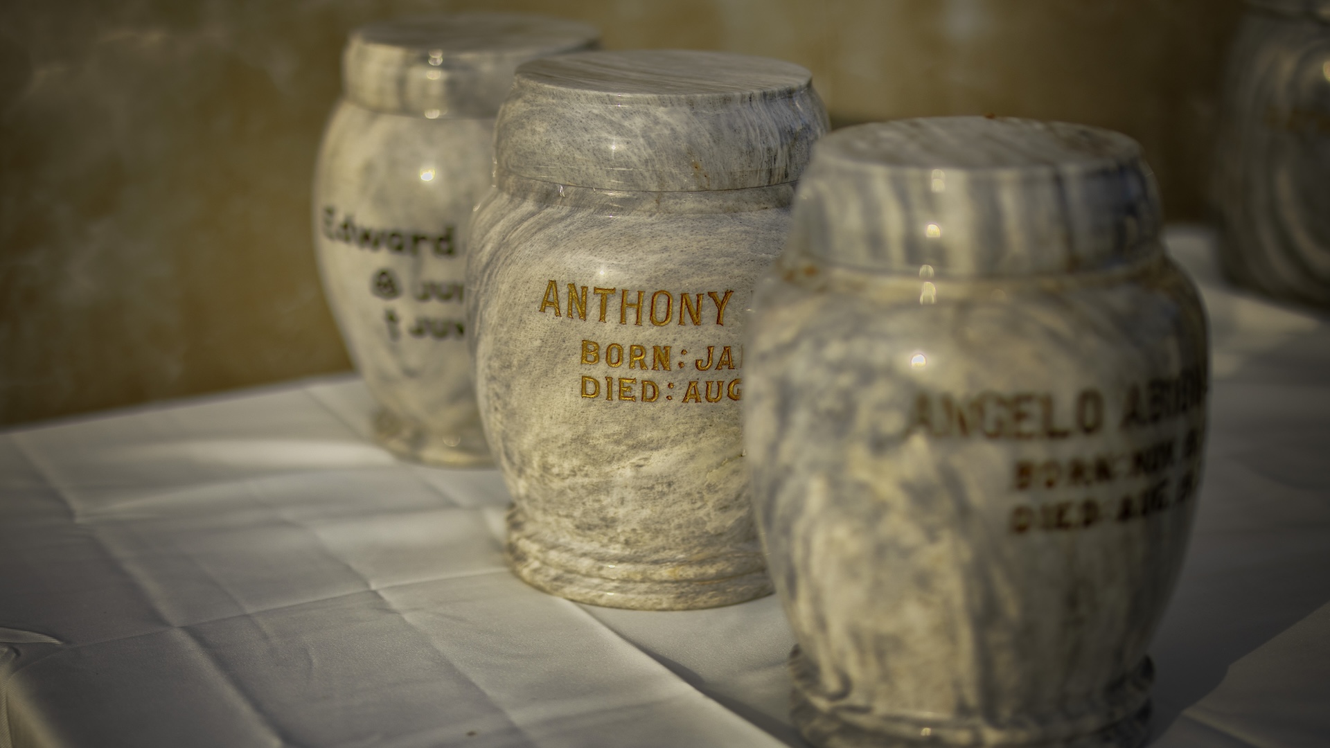 Toddler with ashes on face