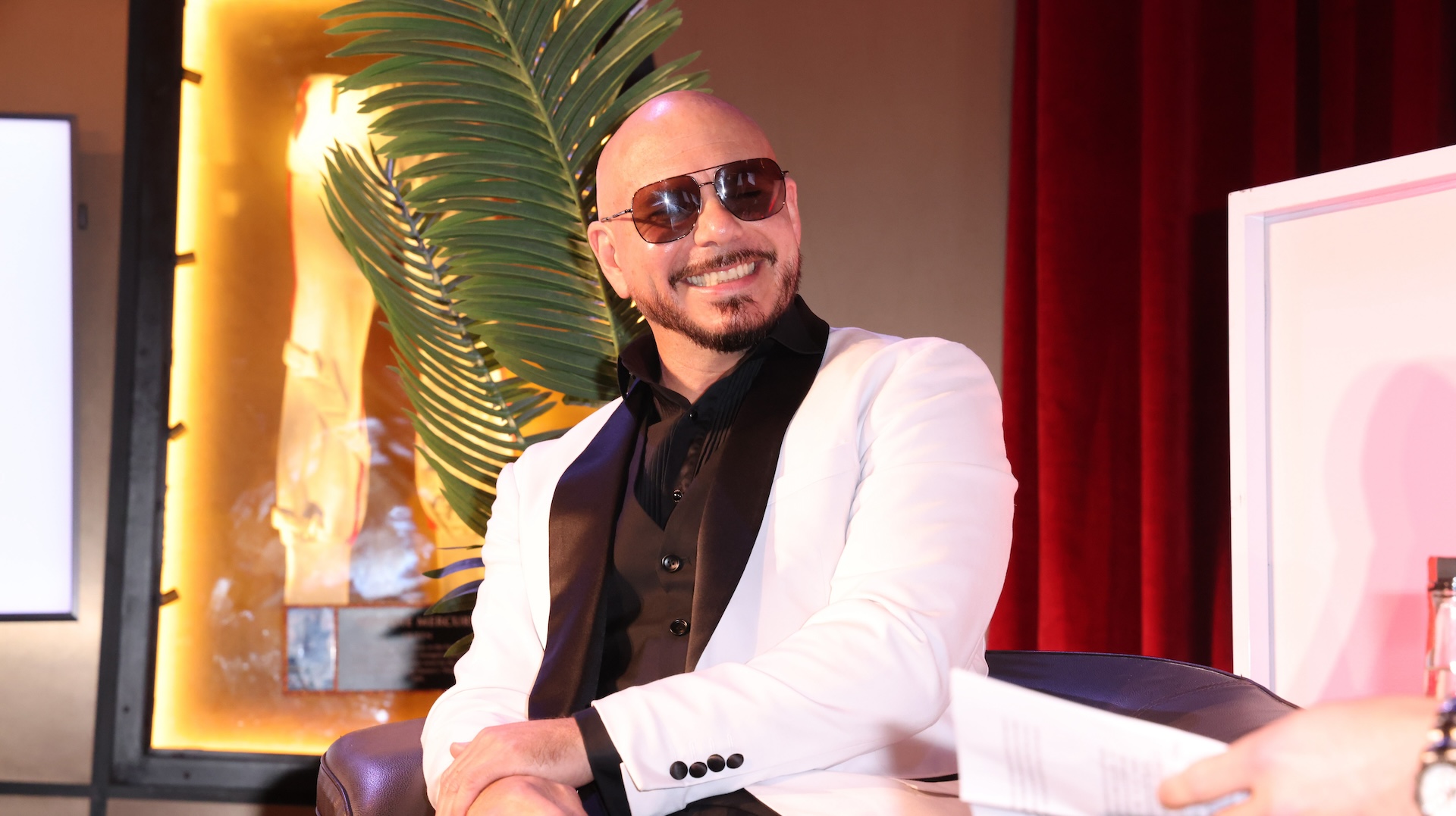 Pitbull attends Voli 305 Vodka Launch at Hard Rock Cafe at Seminole Hard Rock Hotel & Casino on March 05, 2025 in Hollywood, Florida.