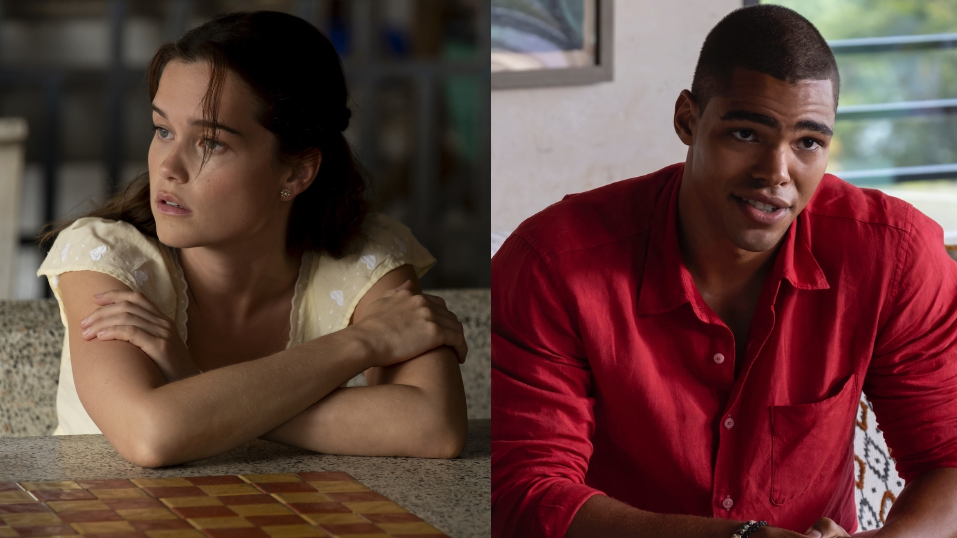 Piper and Zion from The White Lotus are pictured