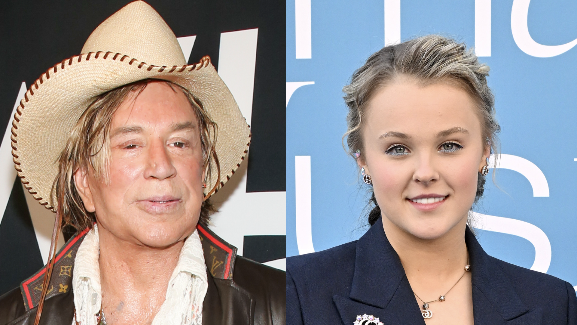 Mickey Rourke and JoJo Siwa
